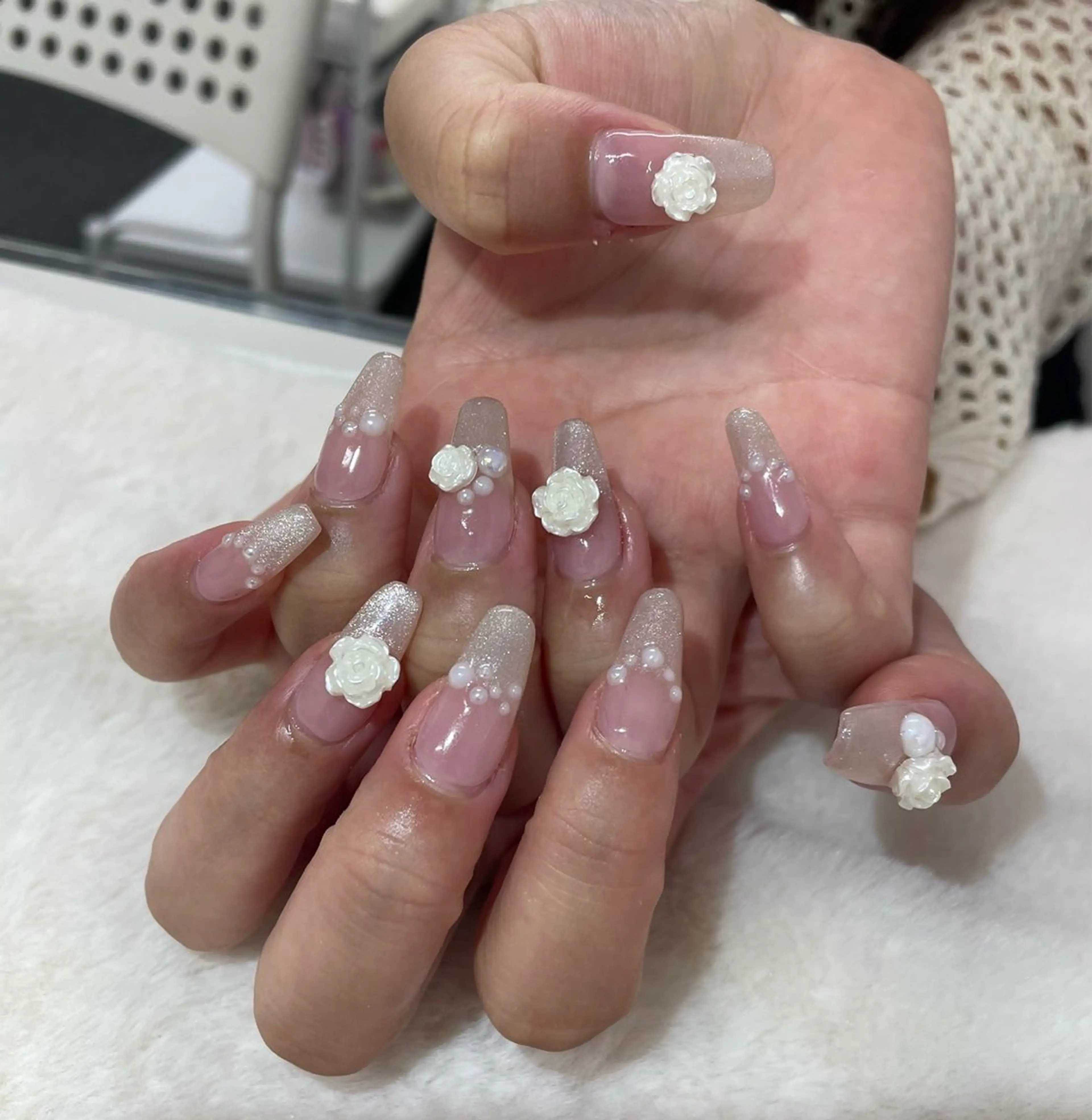 ネイル アートネイル 長さ出し グラデーション マグネットネイル ハンドネイル ハンドケア 心斎橋Salon Epokkuのネイルデザイン