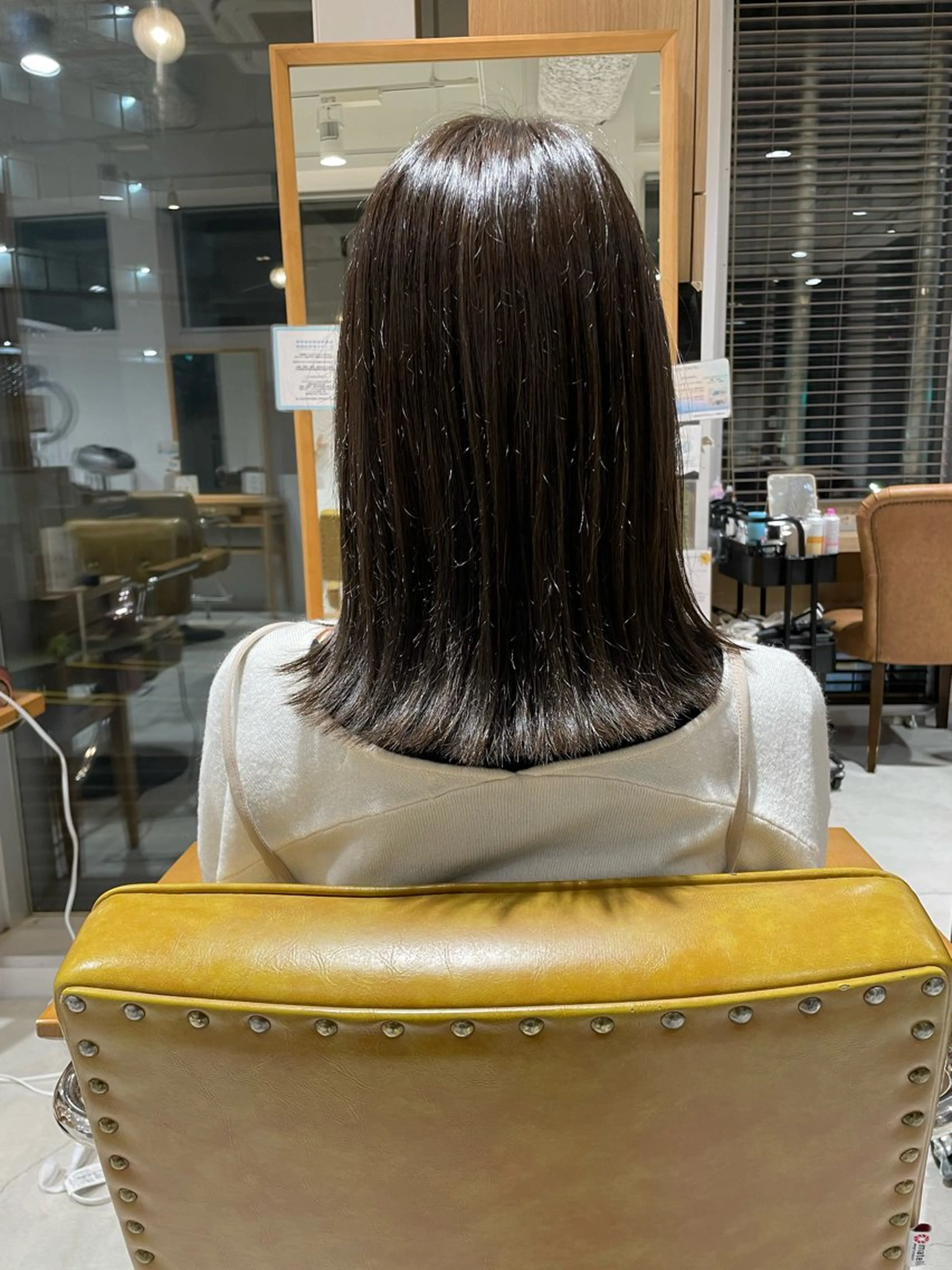 ミディアム カット ヘアカラー トリートメント 鈴木弥月/大人ボブ× 透明感カラーのヘアスタイル