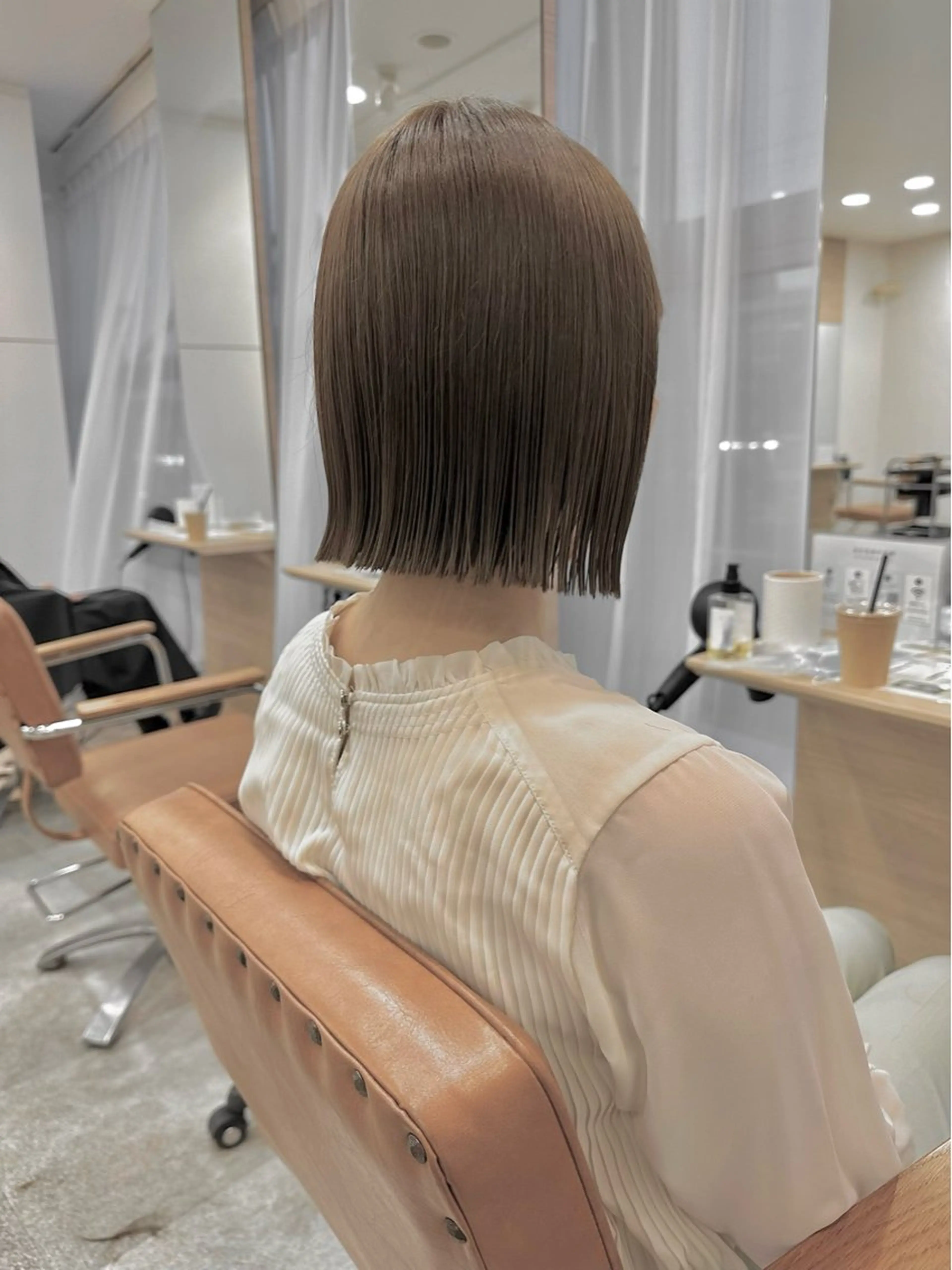 ショート ボブ 縮毛矯正 酸性ストレート カット ヘアカラー トリートメント ボブ特化美容師 /木原崇了のヘアスタイル