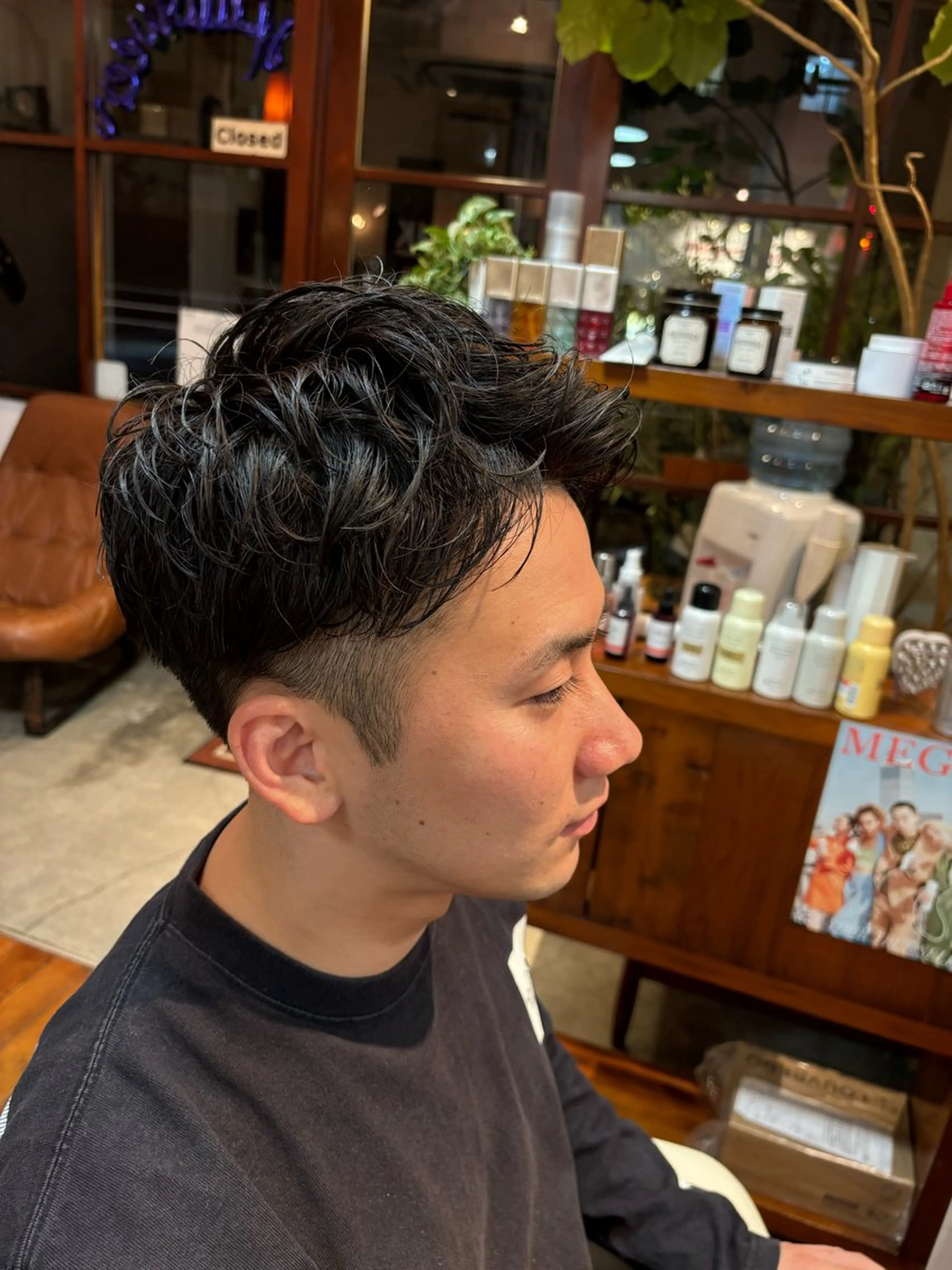 パーマ メンズ カット 小野瀬 文哉のヘアスタイル