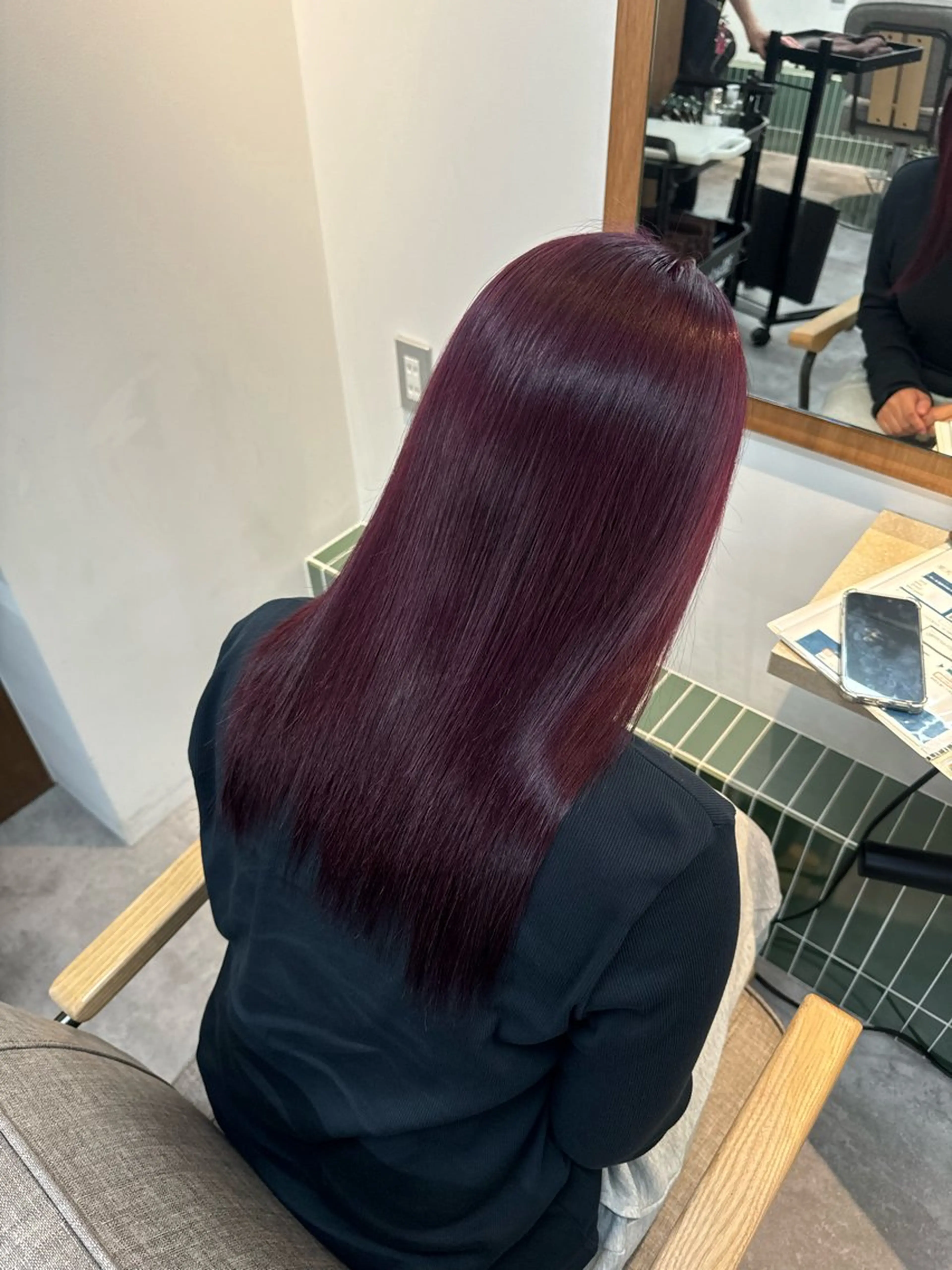 セミロング ヘアカラー トリートメント 松田 じゅりなのヘアスタイル