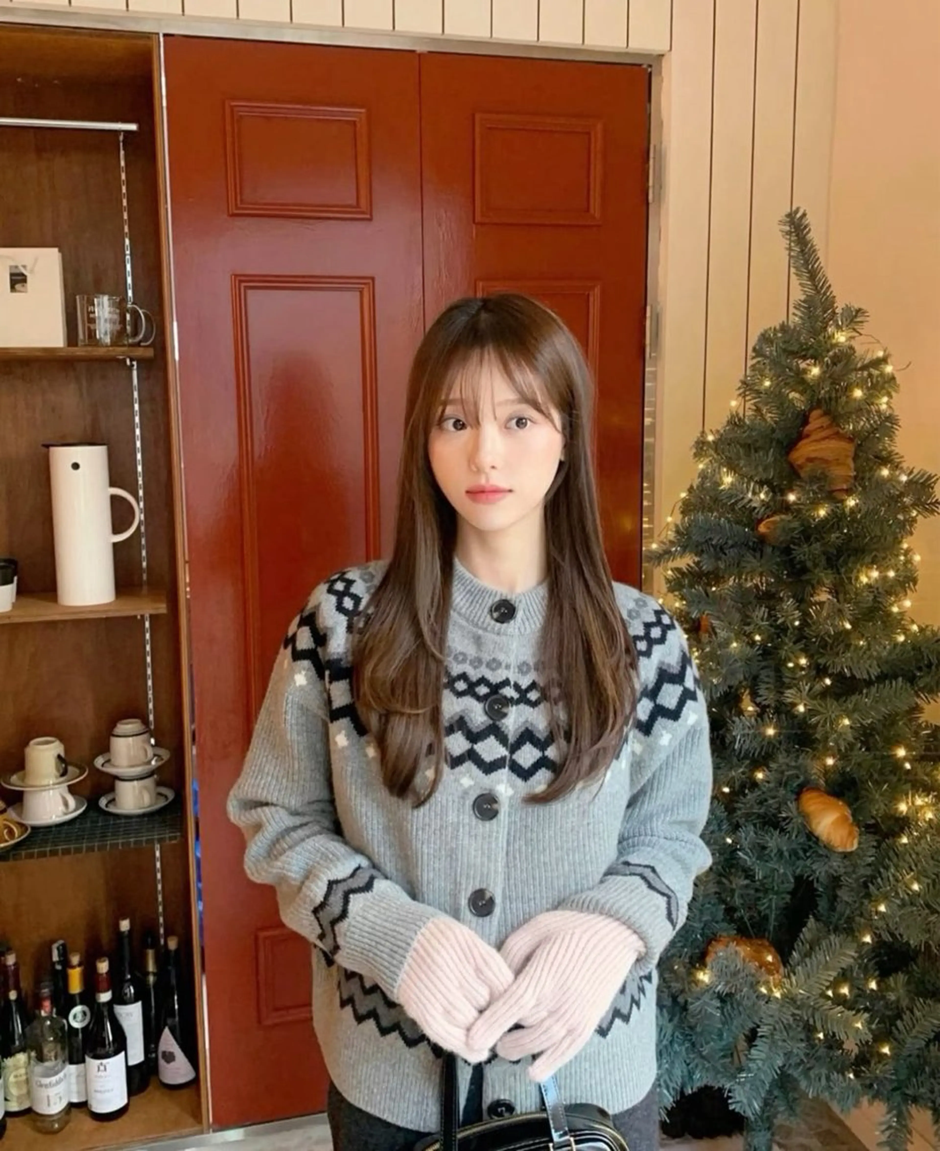 ロング カラー カット ヘアカラー トリートメント 莉乃/縮毛矯正/髪質 改善/艶カラーのヘアスタイル