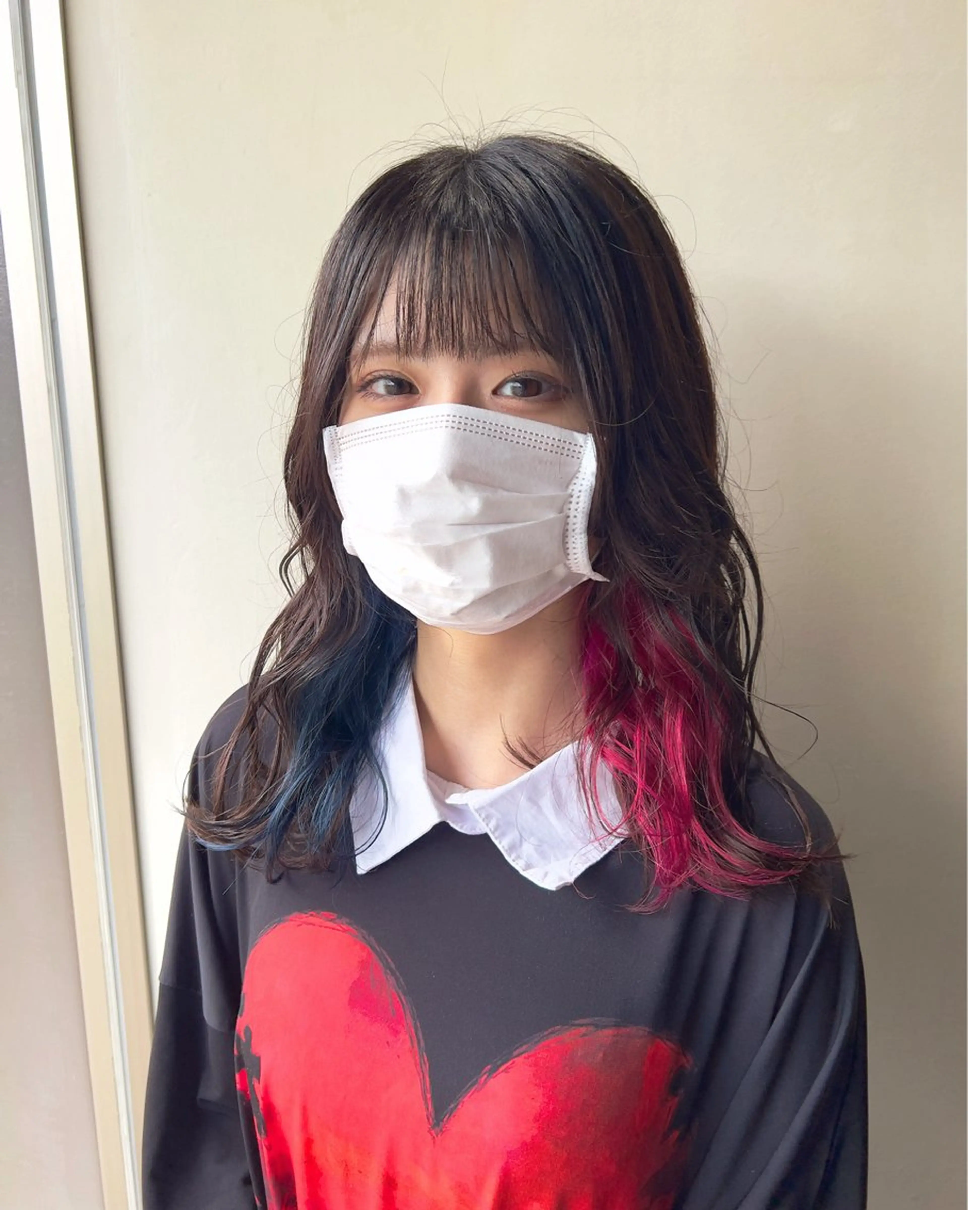 ミディアム カラー 縮毛矯正/ レイヤー/ミディアムのヘアスタイル