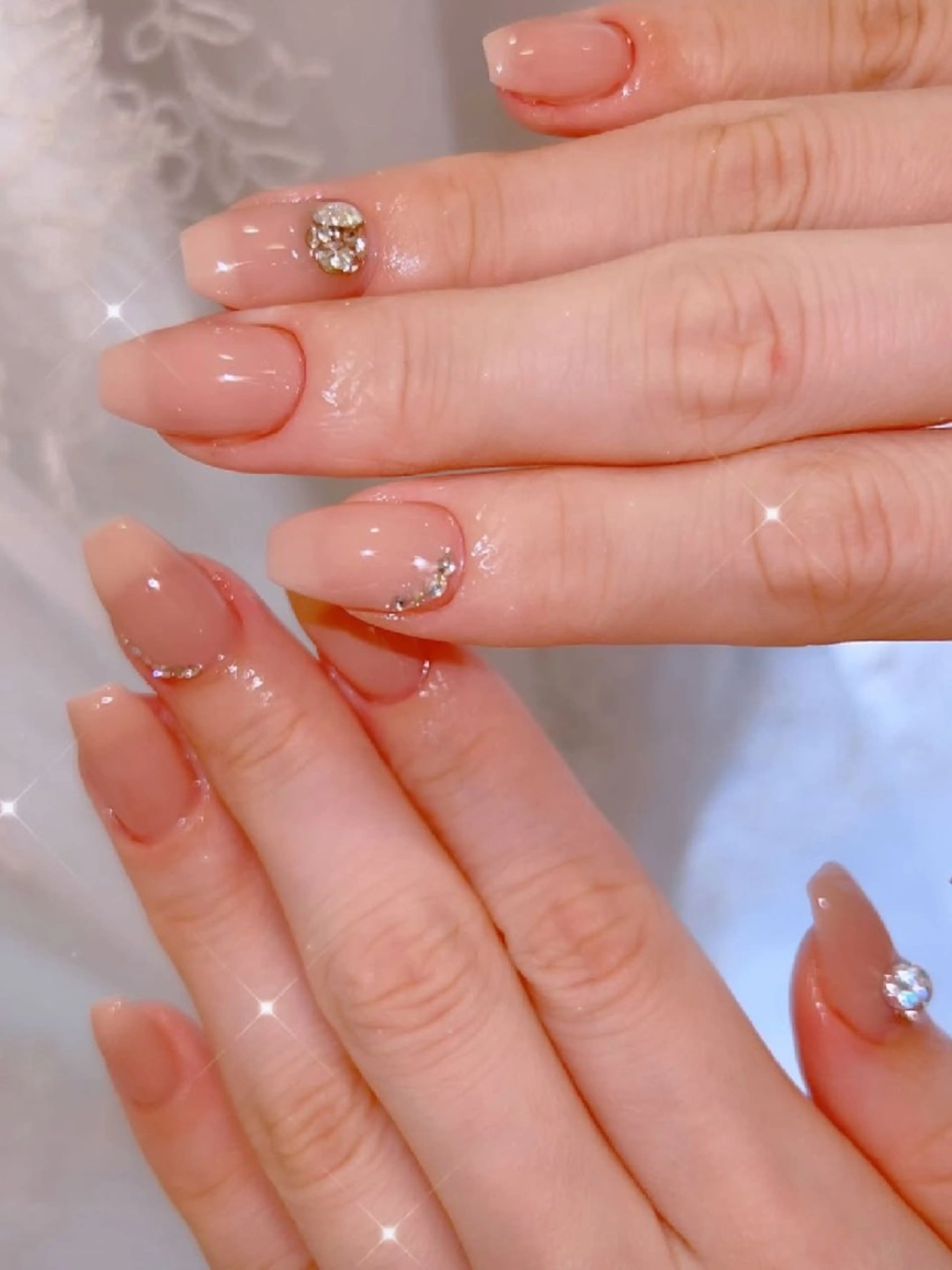 ネイル 長さ出し ジェルネイル 韓国ネイル マグネットネイル ニュアンスネイル ハンドネイル I LOVE ME NAIL.。.:*♡のネイルデザイン