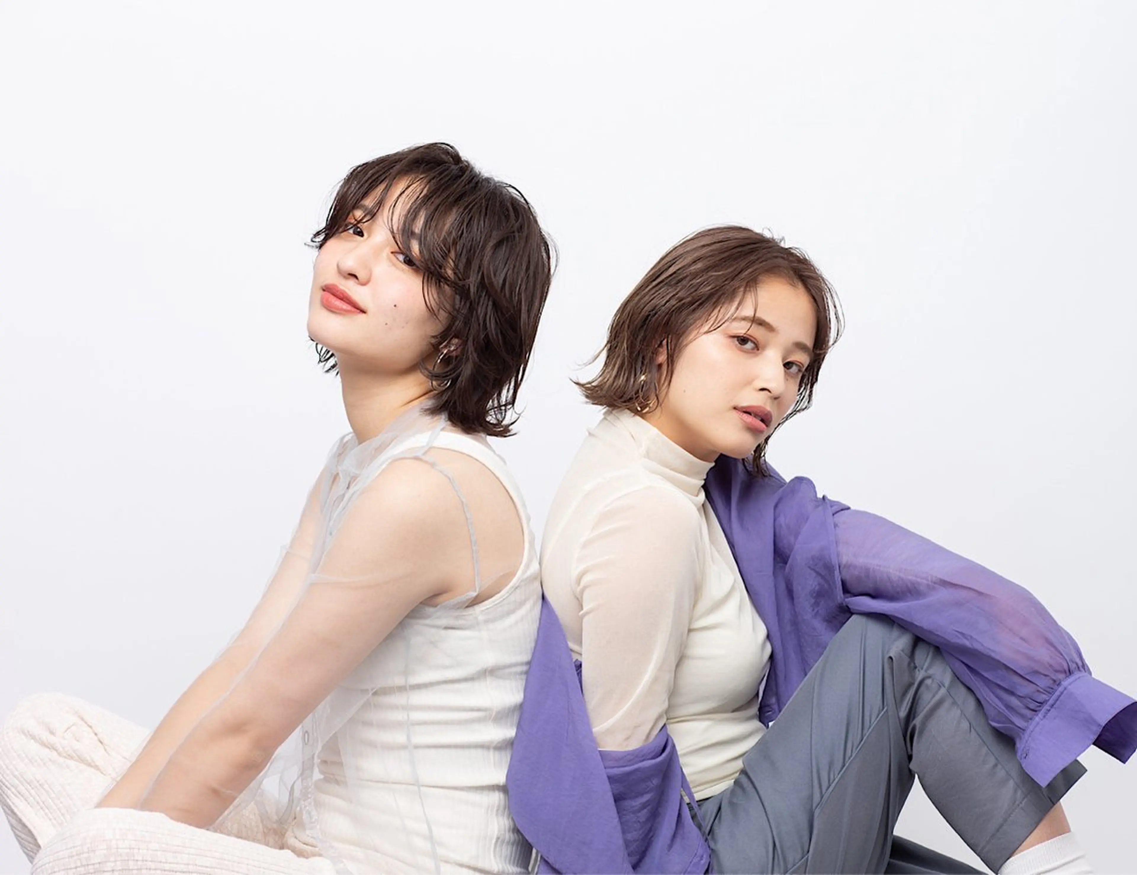 ミディアム カラー hoNua. 栄/透明感カラーのヘアスタイル