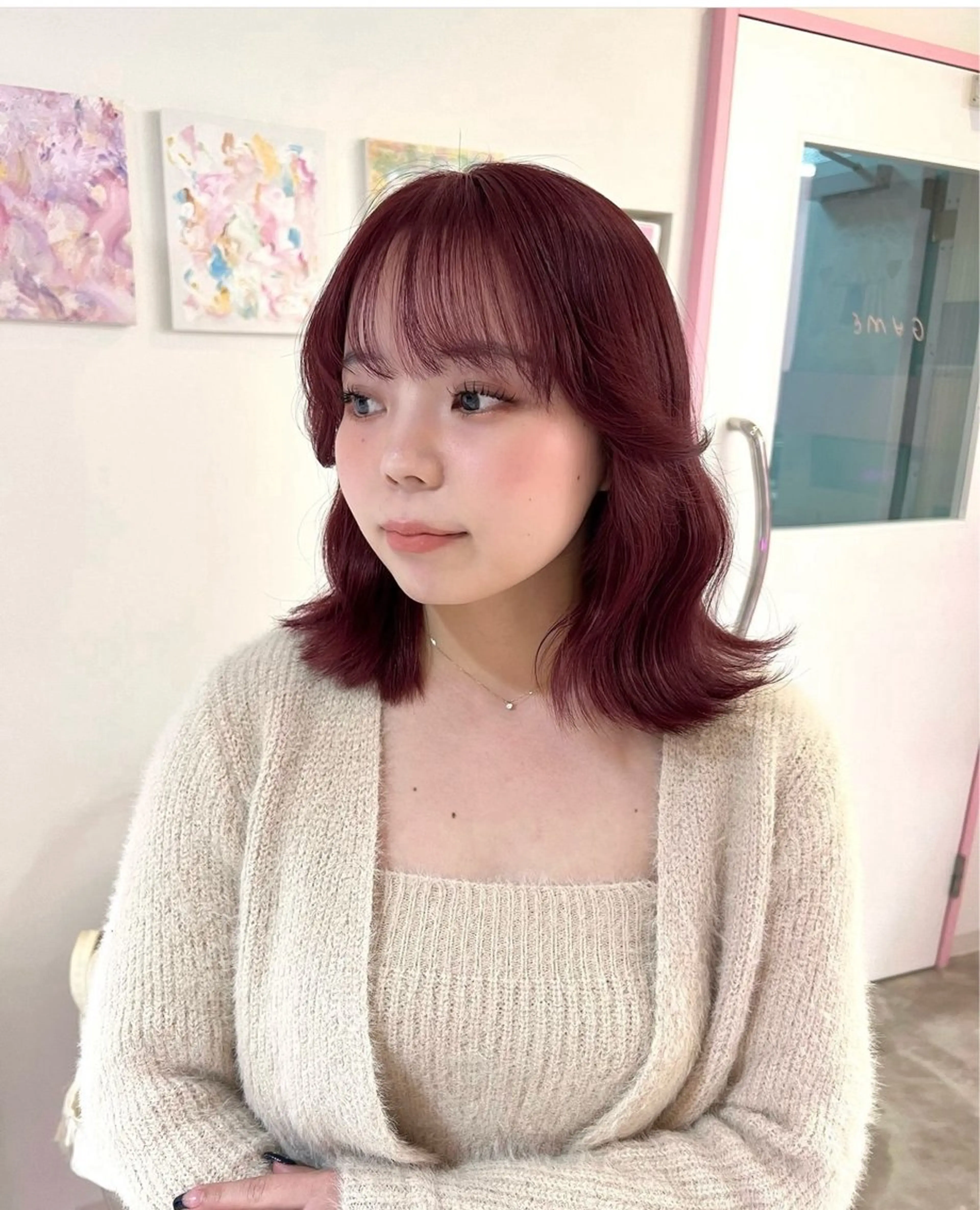ミディアム ナナ♡レイヤーカット ♡似合わせカラーのヘアスタイル
