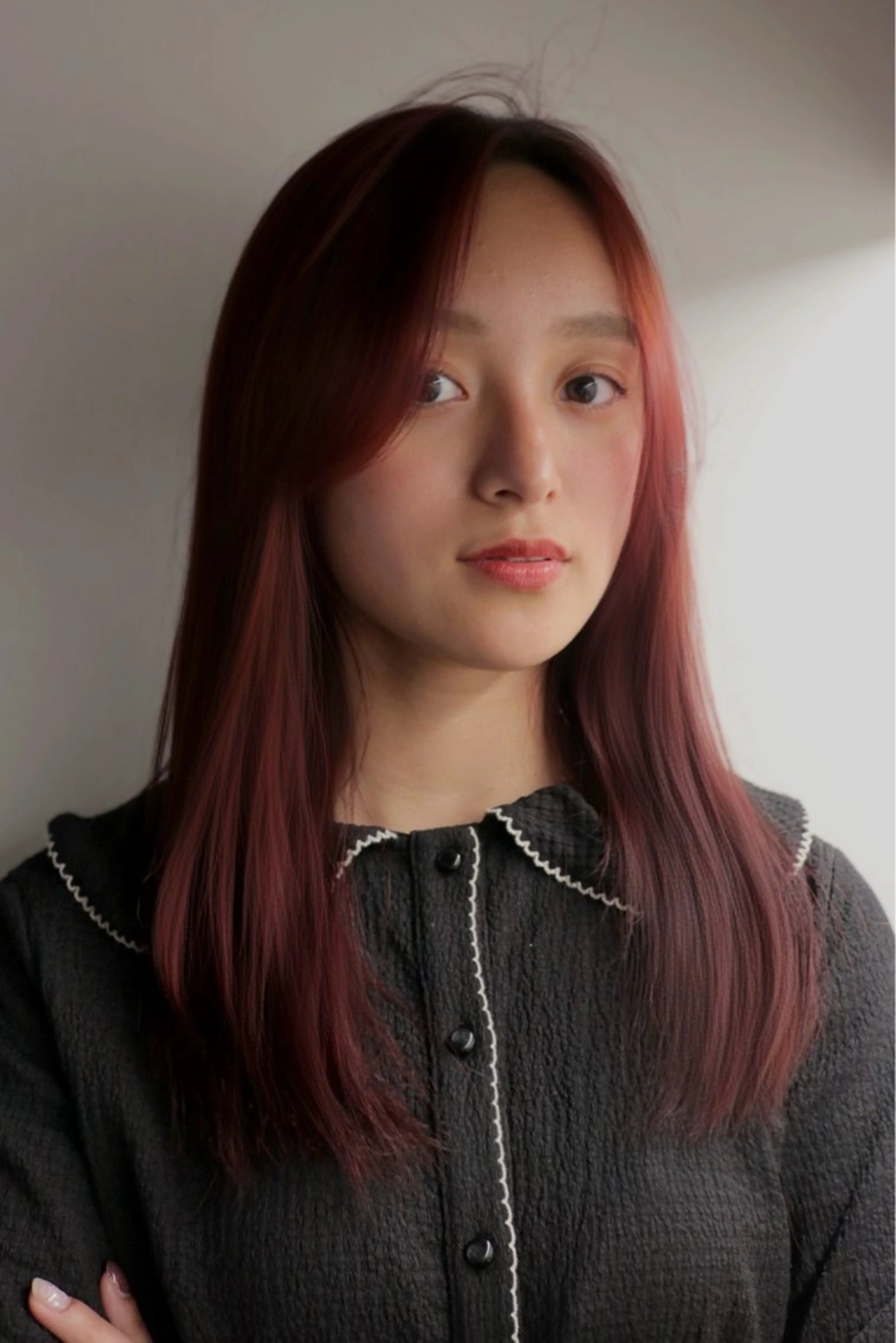 セミロング ヘアカラー ウシロダ メグミ ／ボブ／透明感カラーのヘアスタイル