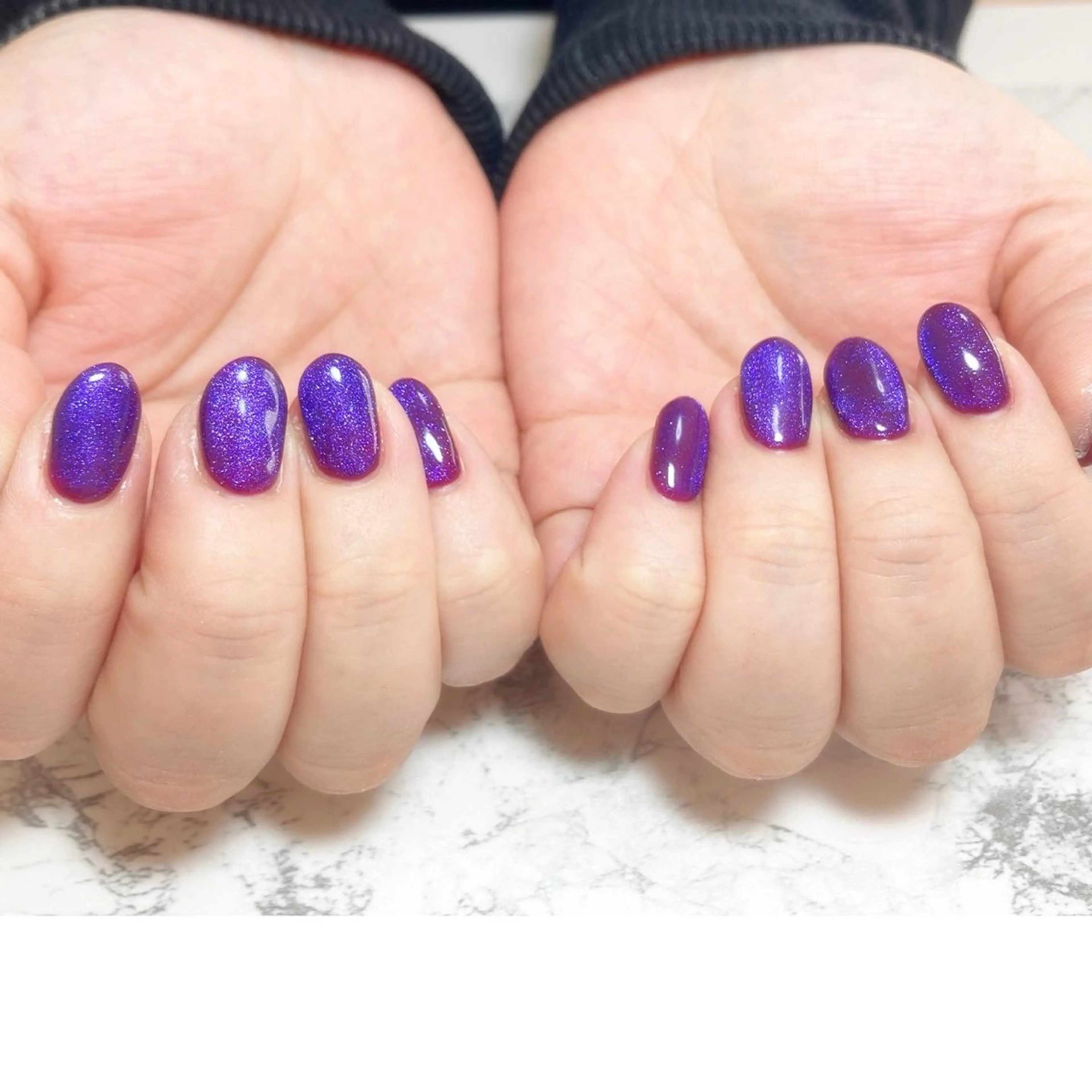 ネイル ブルー ボルドー 手書きが得意🖌️ Y’s  nailのネイルデザイン