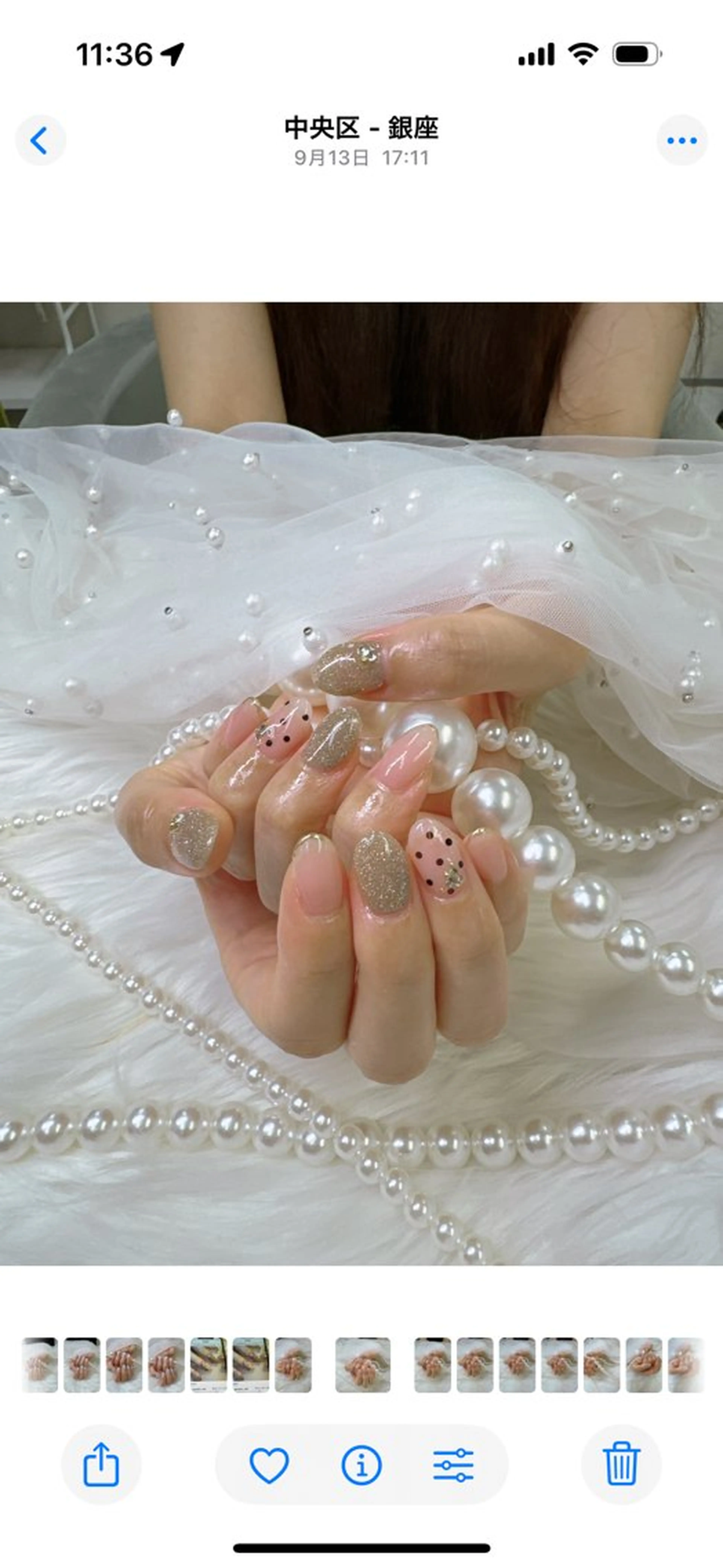 ネイル アートネイル べっ甲ネイル ボルドー チークネイル フレンチネイル Queeens nailのネイルデザイン