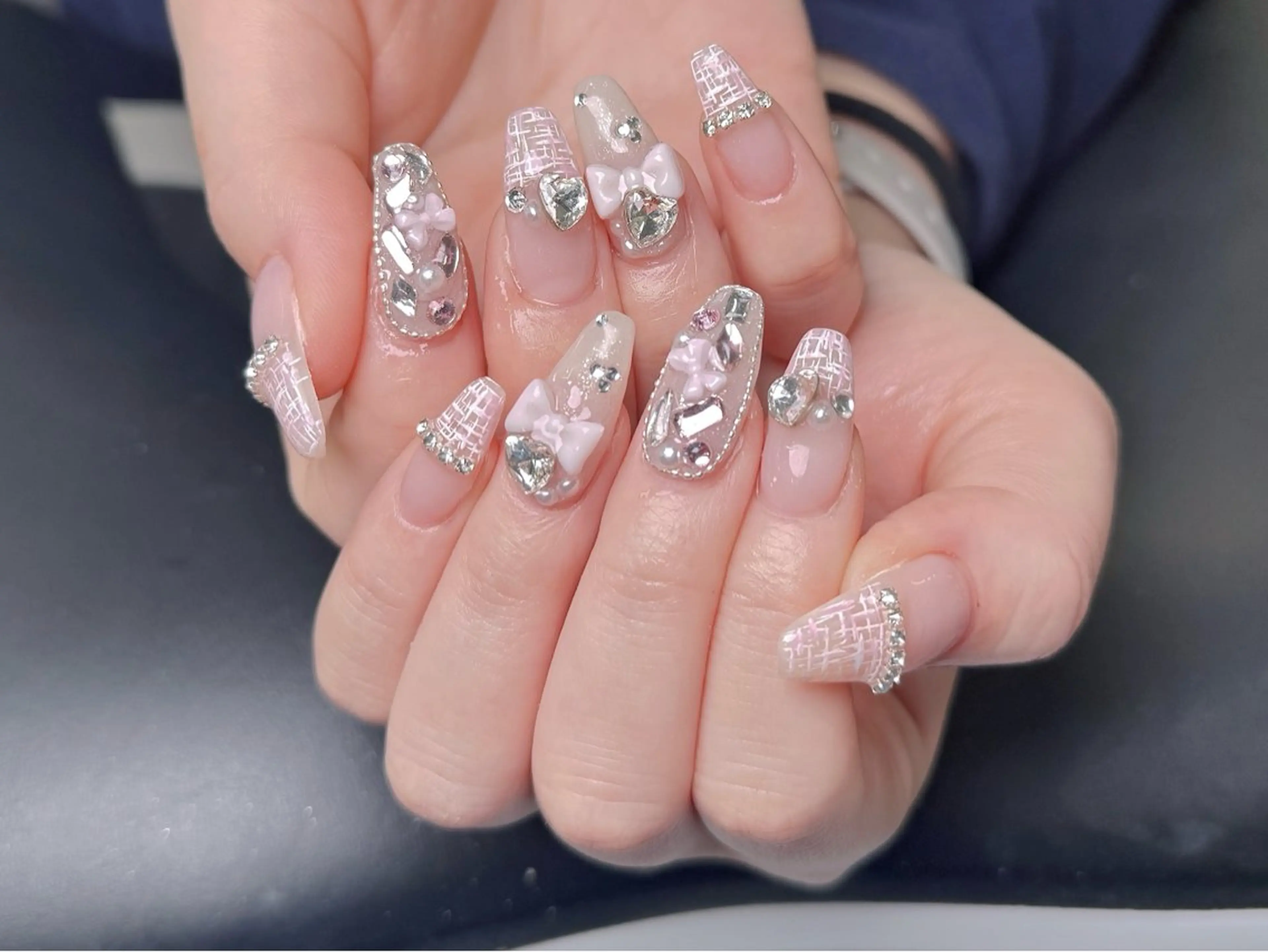 ネイル チークネイル 長さ出し フラッシュネイル フットネイル フレンチネイル ハンドネイル ハンドケア Nail&Eyela sh Nanaのネイルデザイン