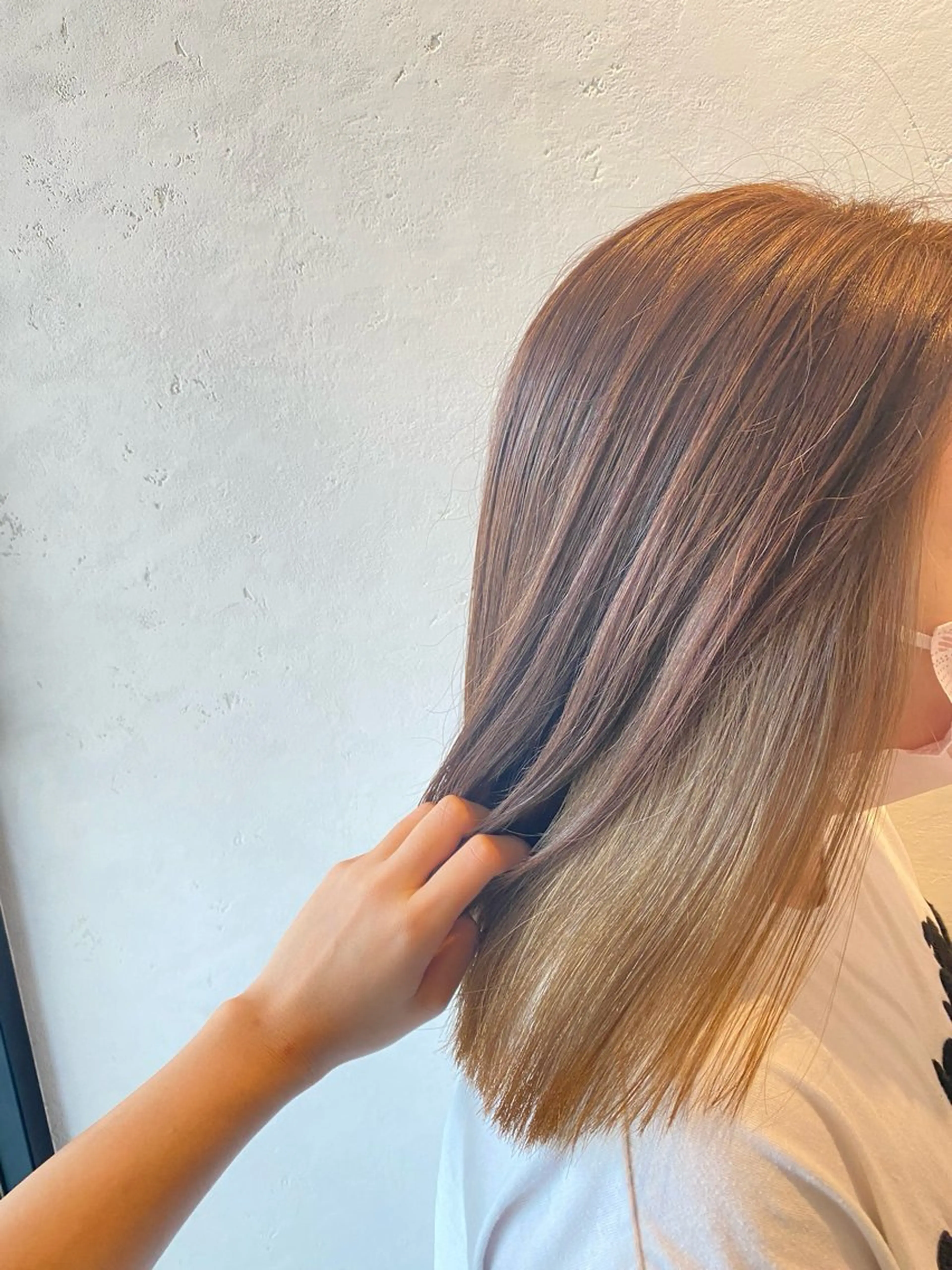 ミディアム カラー ブリーチ カット ヘアカラー トリートメント 希優🌺ソムリエ /ブリーチ/カットのヘアスタイル