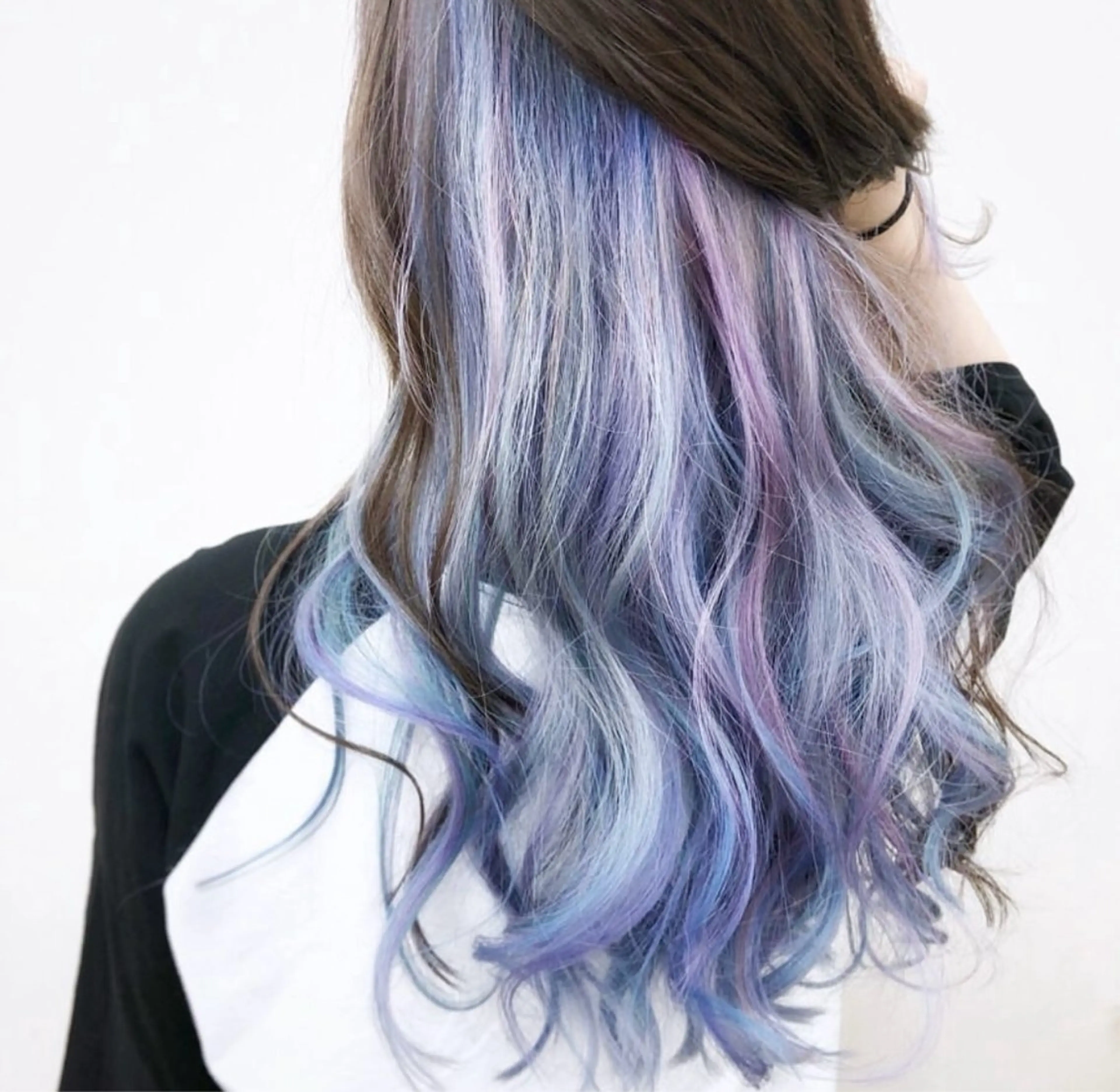 ロング カラー ブルーカラー インナーカラー ユニコーンカラー ナカジマ ナナのヘアスタイル