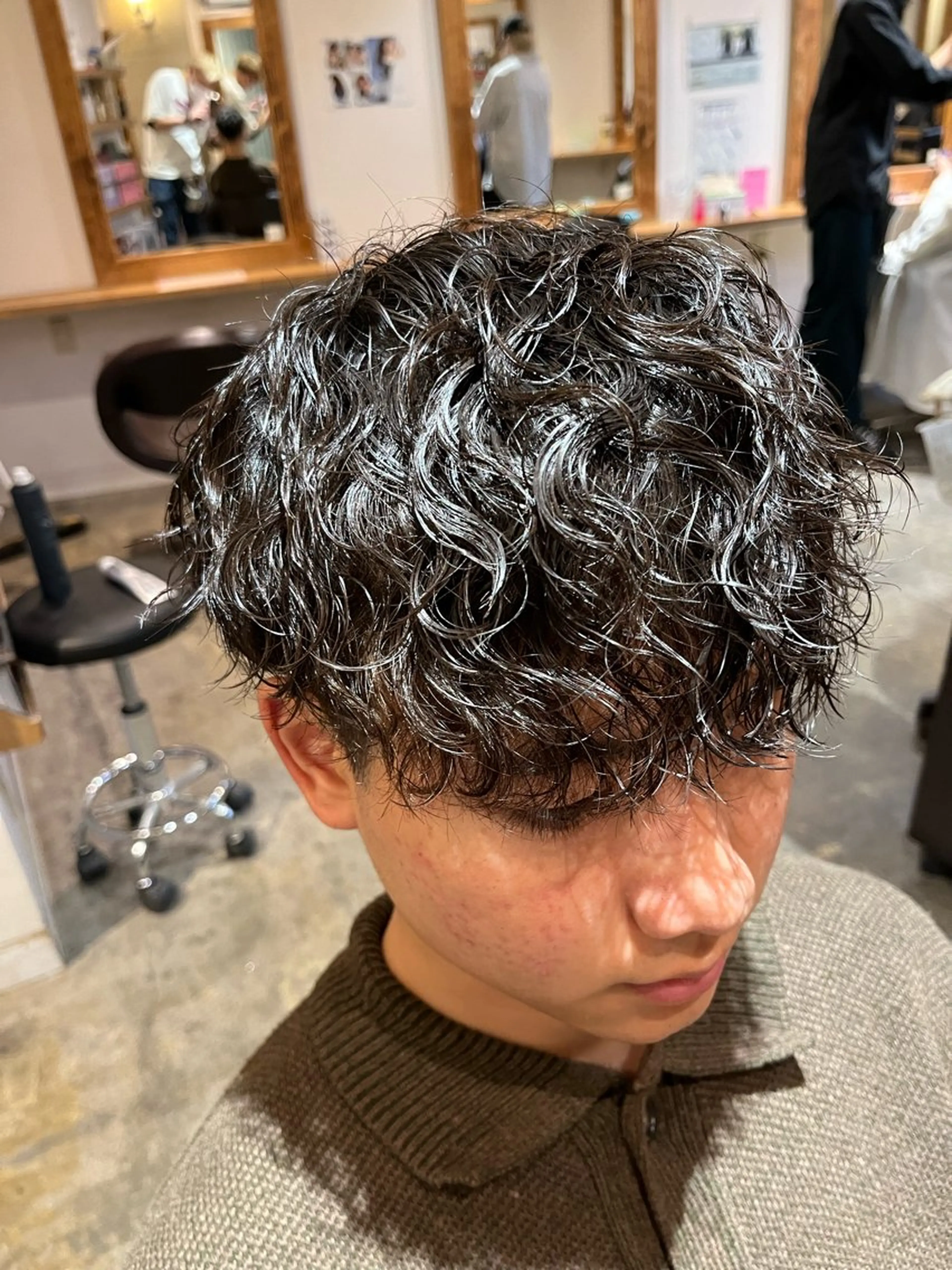 パーマ メンズ カット パーマ トリートメント ヘアセット 💈メンズパーマ特化 店長望月謙二郎💈のヘアスタイル