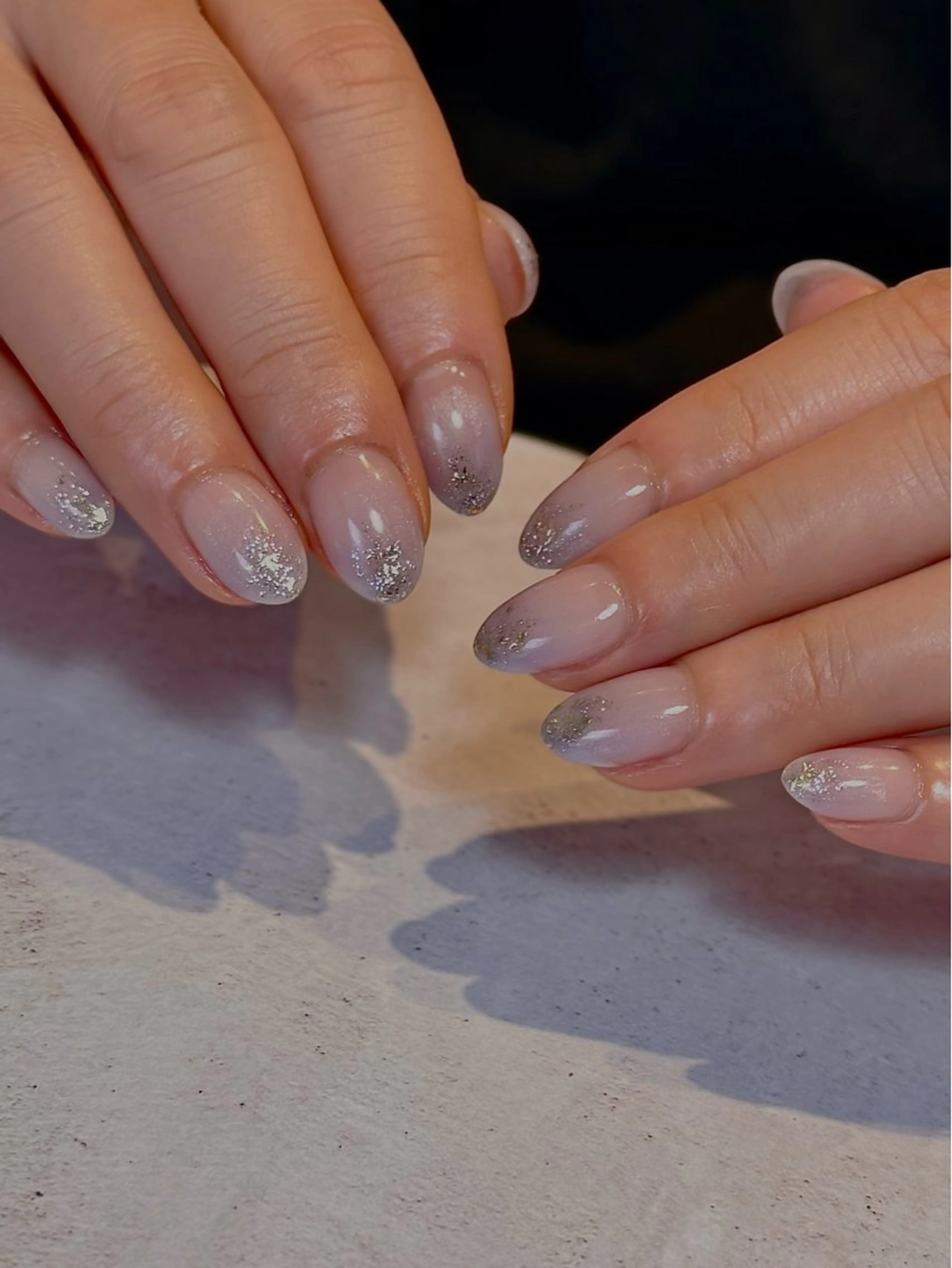 ネイル クリアネイル フラッシュネイル フラッシュマグ フレンチネイル マグネットネイル Luana nailのネイルデザイン