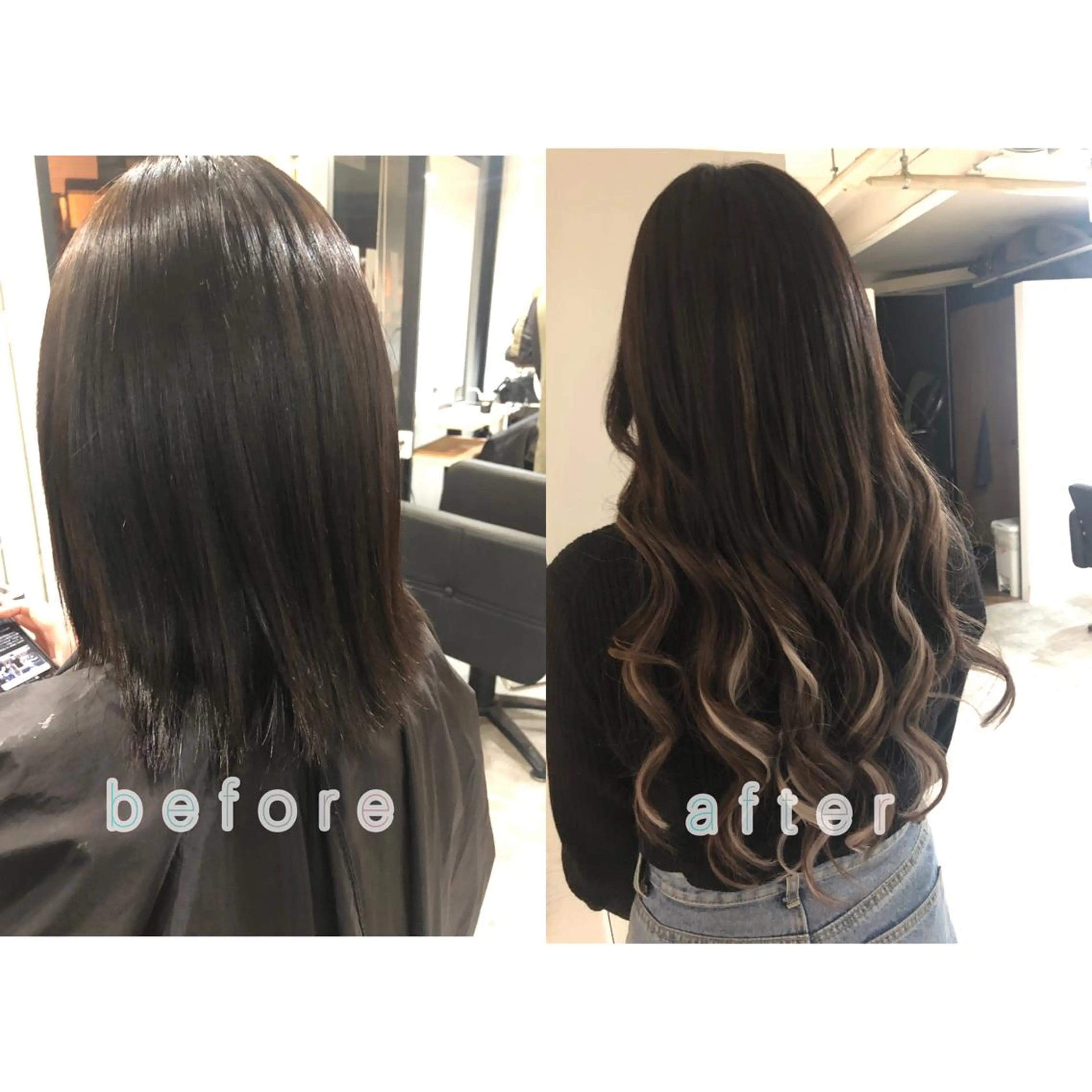 ロング カラー ヘアアレンジ ベージュカラー ホワイトベージュ エクステ レイヤー/エクステ alpha下妻のヘアスタイル