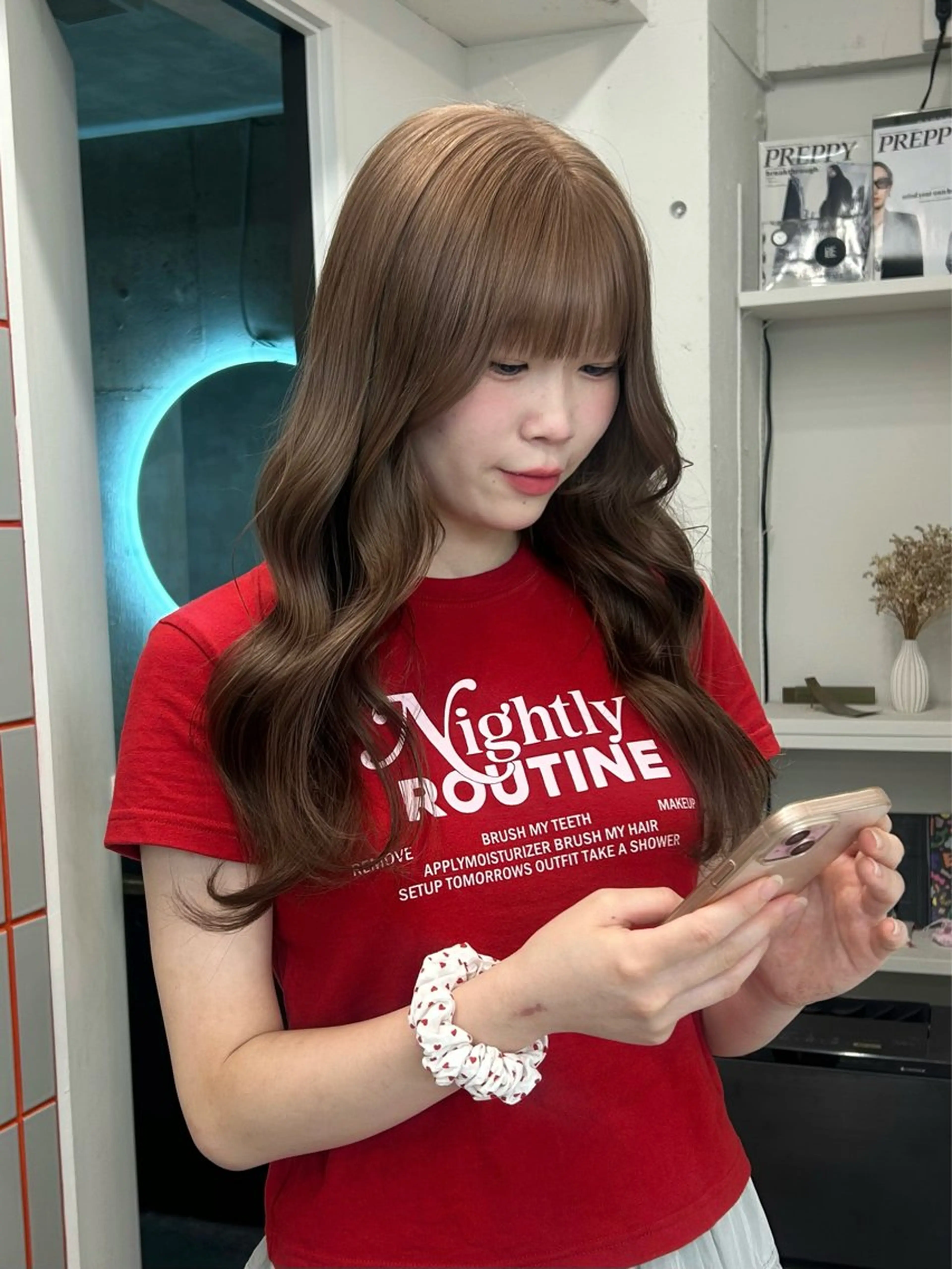ロング カラー ベージュカラー ブリーチ ブラウンカラー 透明感カラー ダブルカラー カット ヘアカラー トリートメント 💍モテる艶髪 透明感カラー💖のヘアスタイル