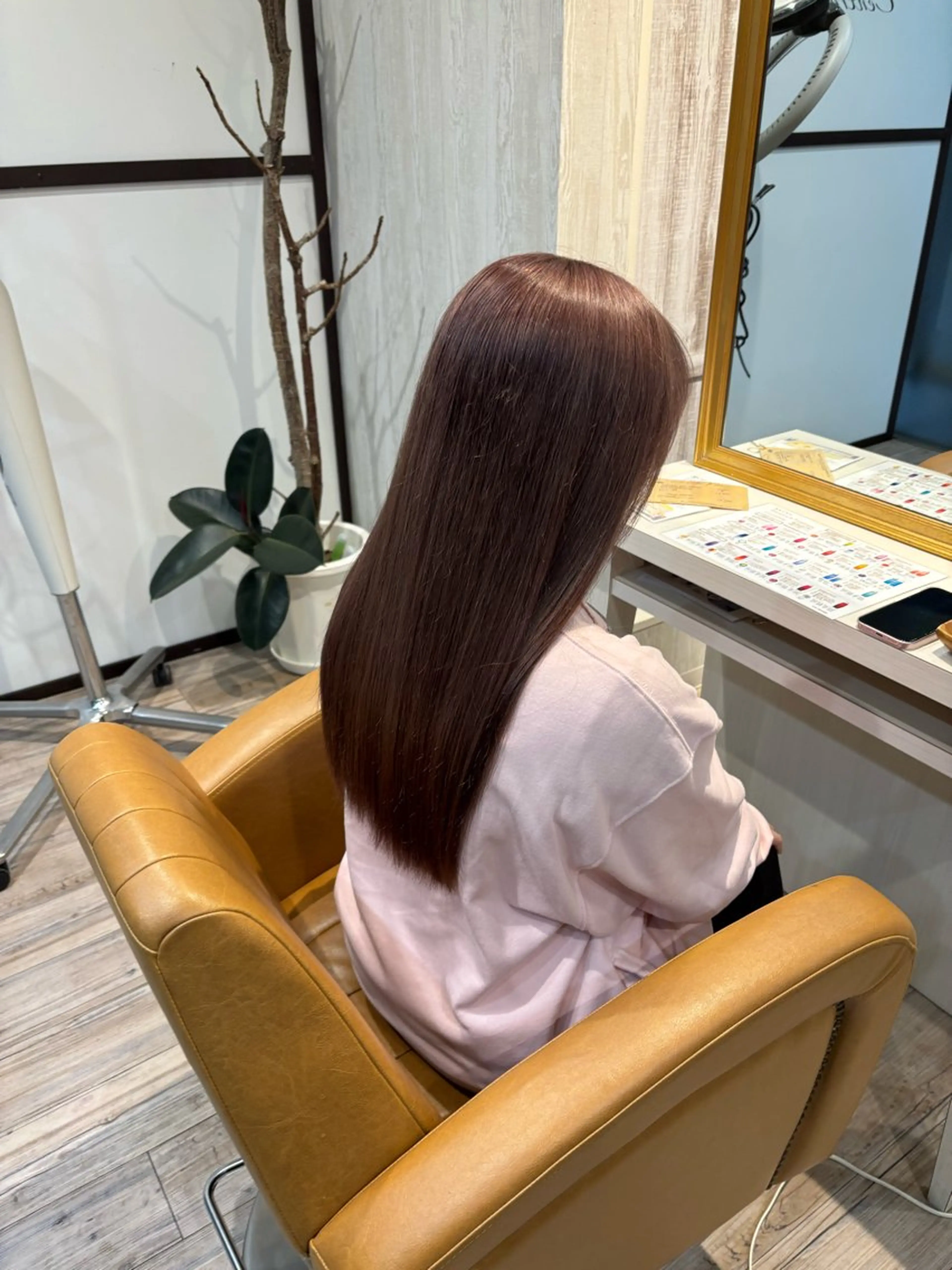 ロング カラー ヘアカラー トリートメント yui🥀/ボブ /ブリーチなしカラーのヘアスタイル