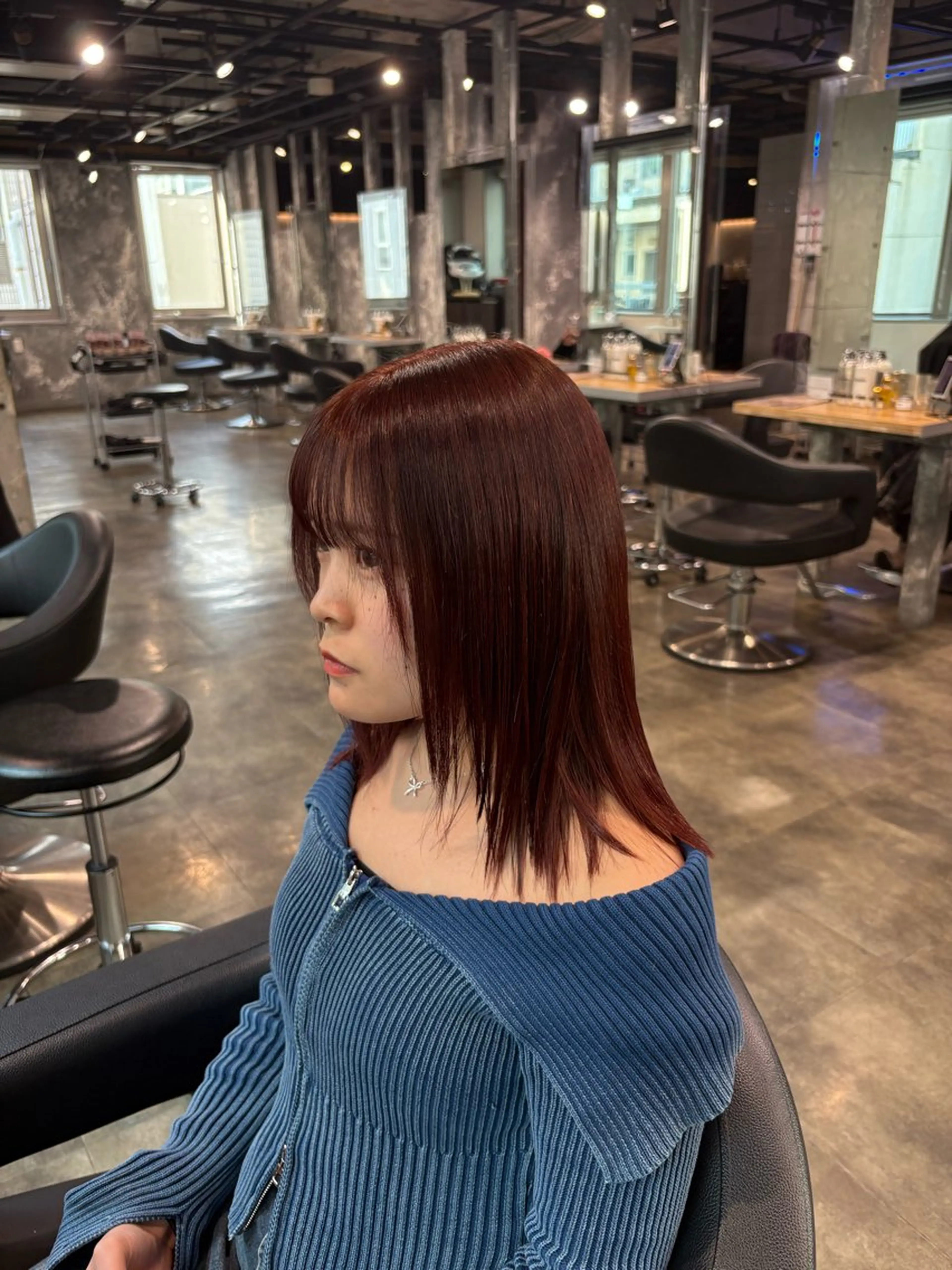 ミディアム カラー カット ヘアカラー ハイトーン 横浜💞ミオのヘアスタイル