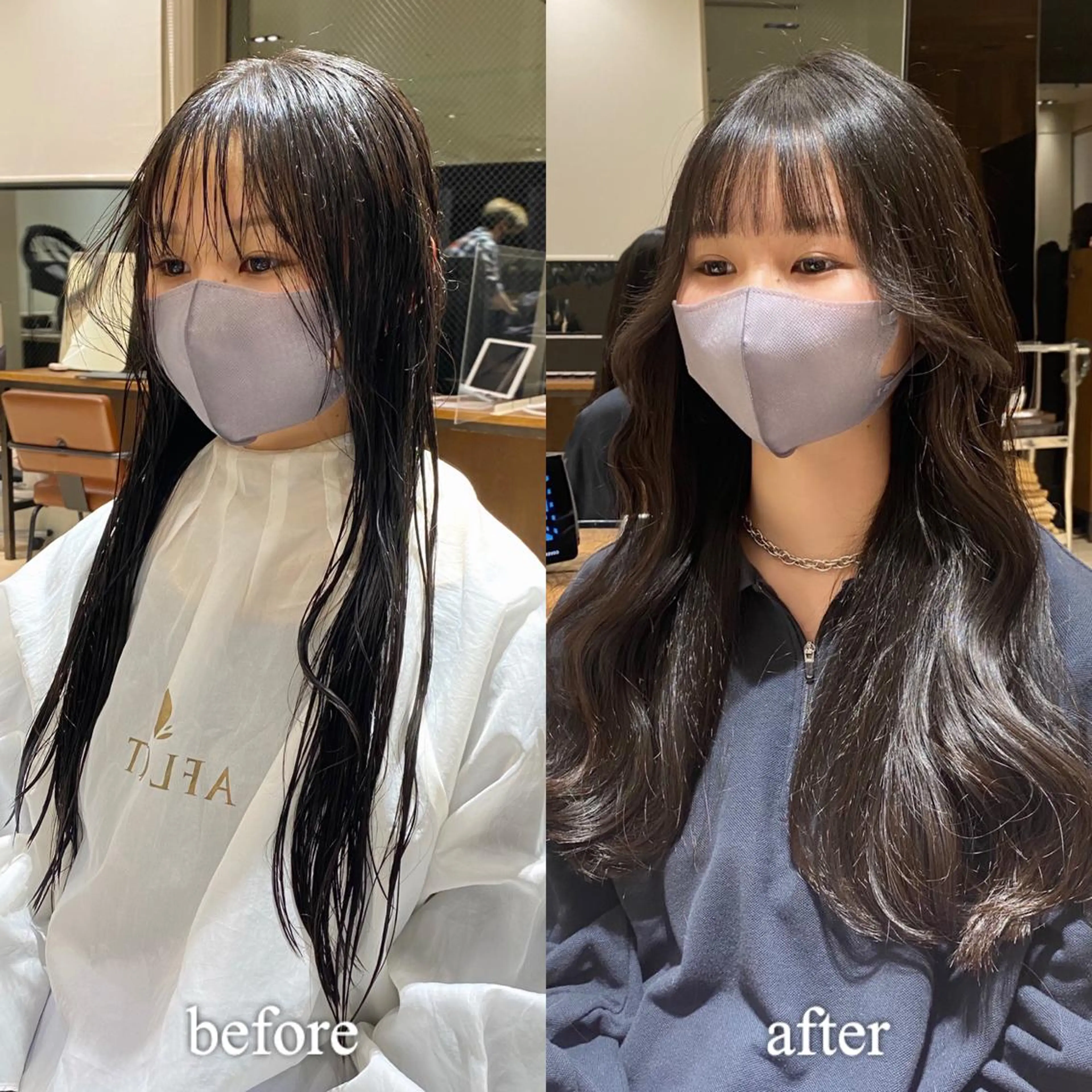 ロング カラー レイヤー/顔周り /透明感🩶高橋大のヘアスタイル