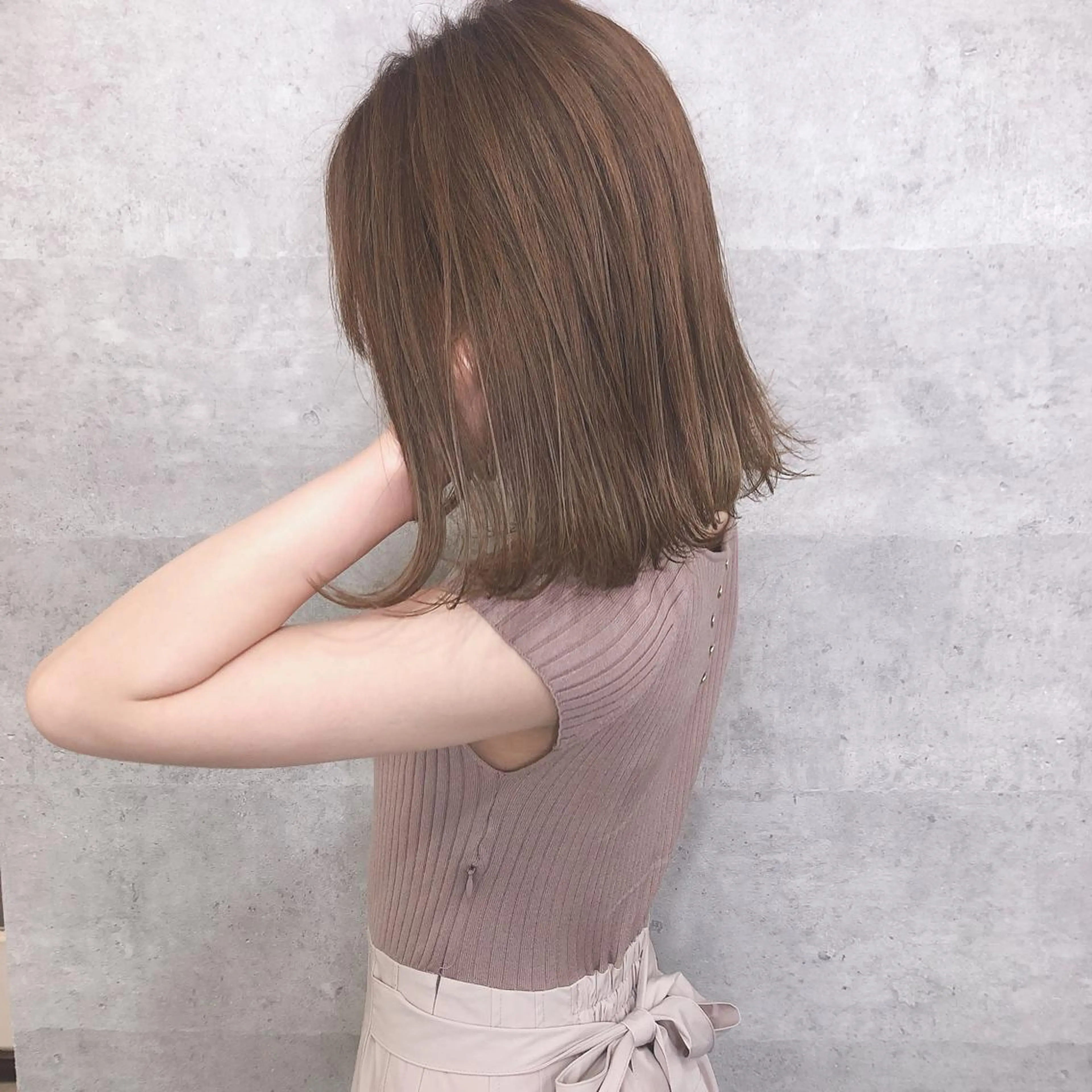 ミディアム カラー 髪質改善 中川　翔のヘアスタイル