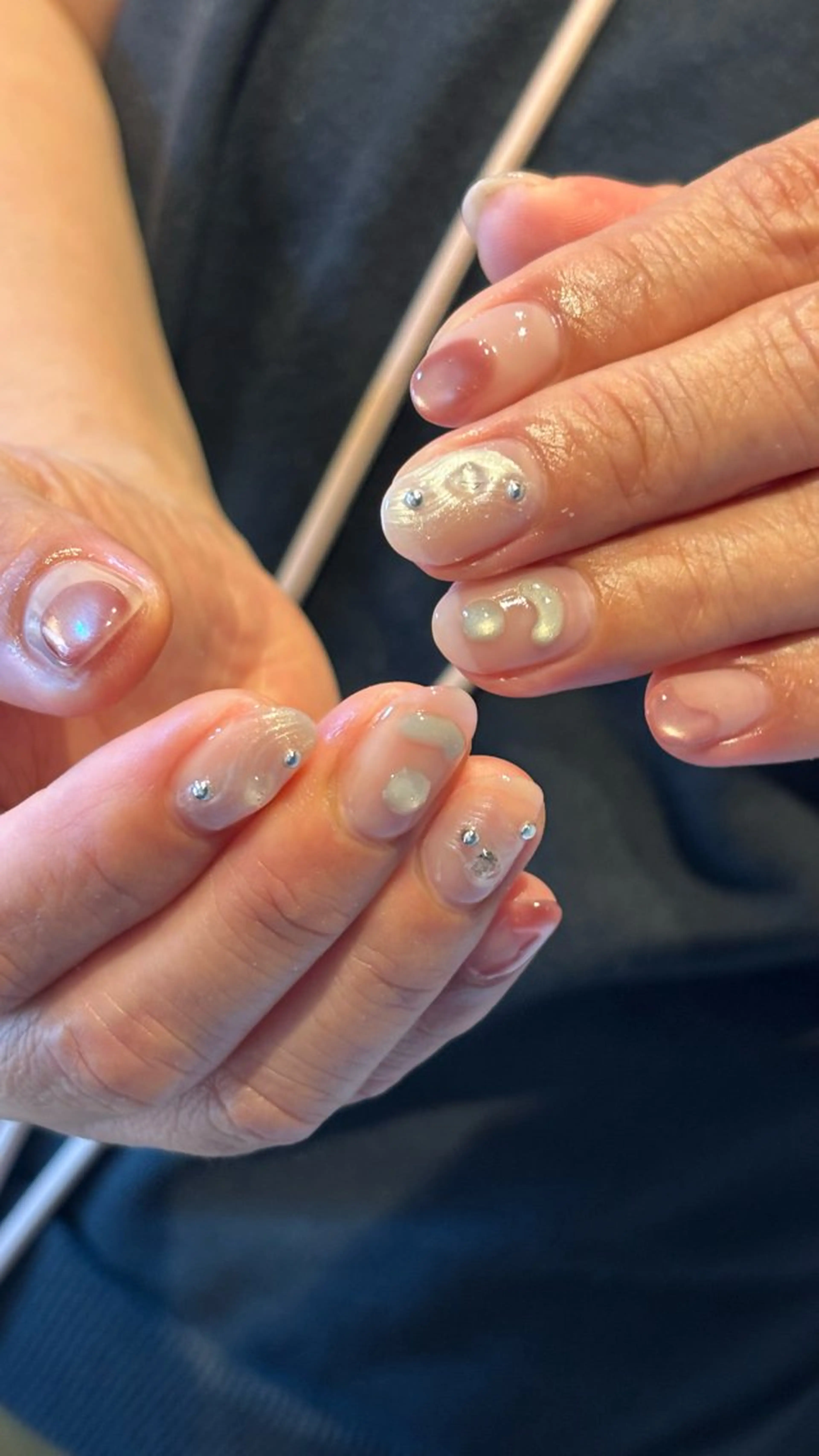 ネイル マグネットネイル ニュアンスネイル シンプルネイル Umi Nail /Akariのネイルデザイン