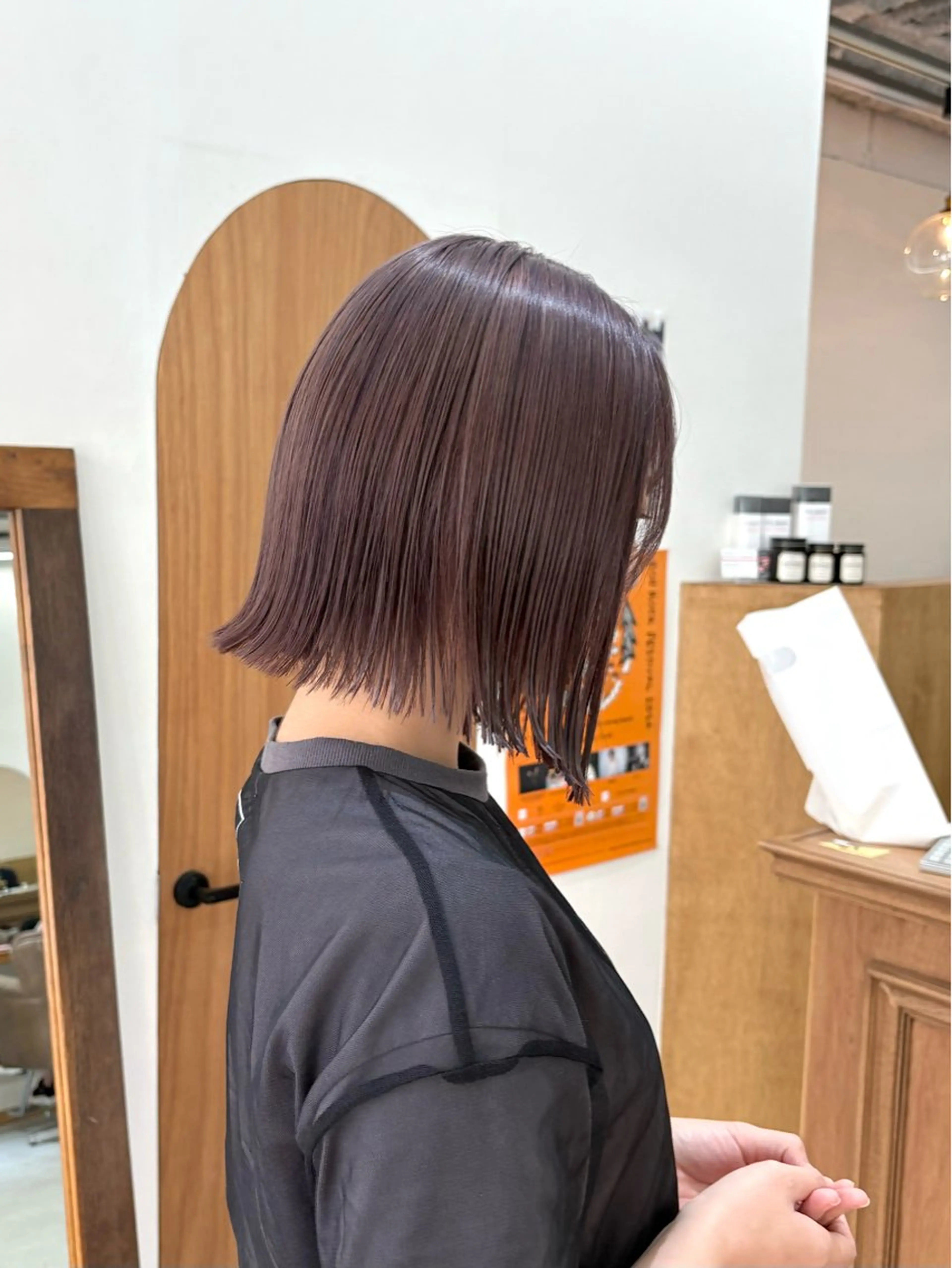 ミディアム カラー ヘアアレンジ グレージュ ラベンダーカラー カット ヘアカラー トリートメント ハル🌸柔色/ ブリーチなし/艶髪のヘアスタイル