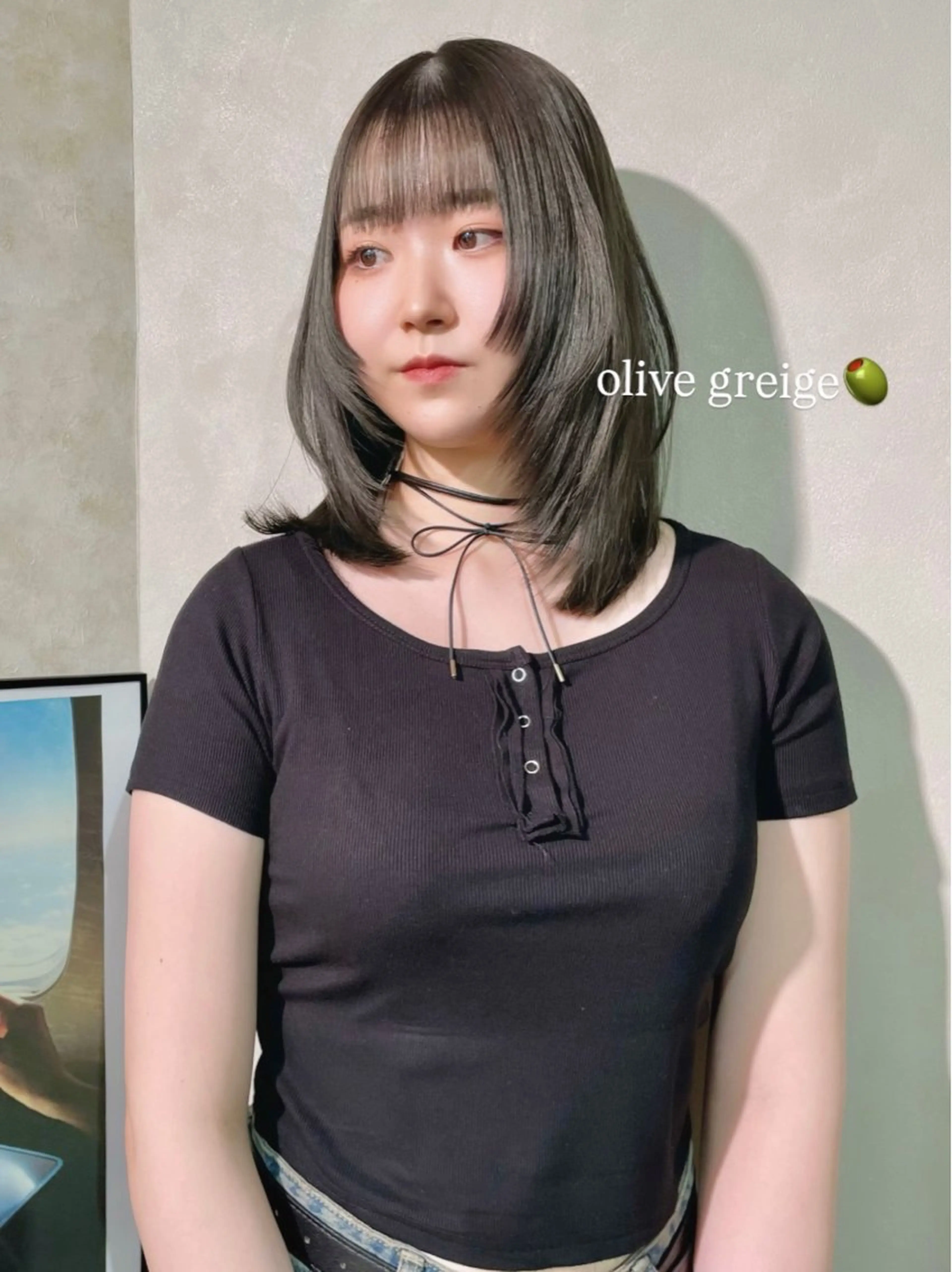 ミディアム カラー カット トリートメント カノン/透明感カラー /酸性ストレートのヘアスタイル