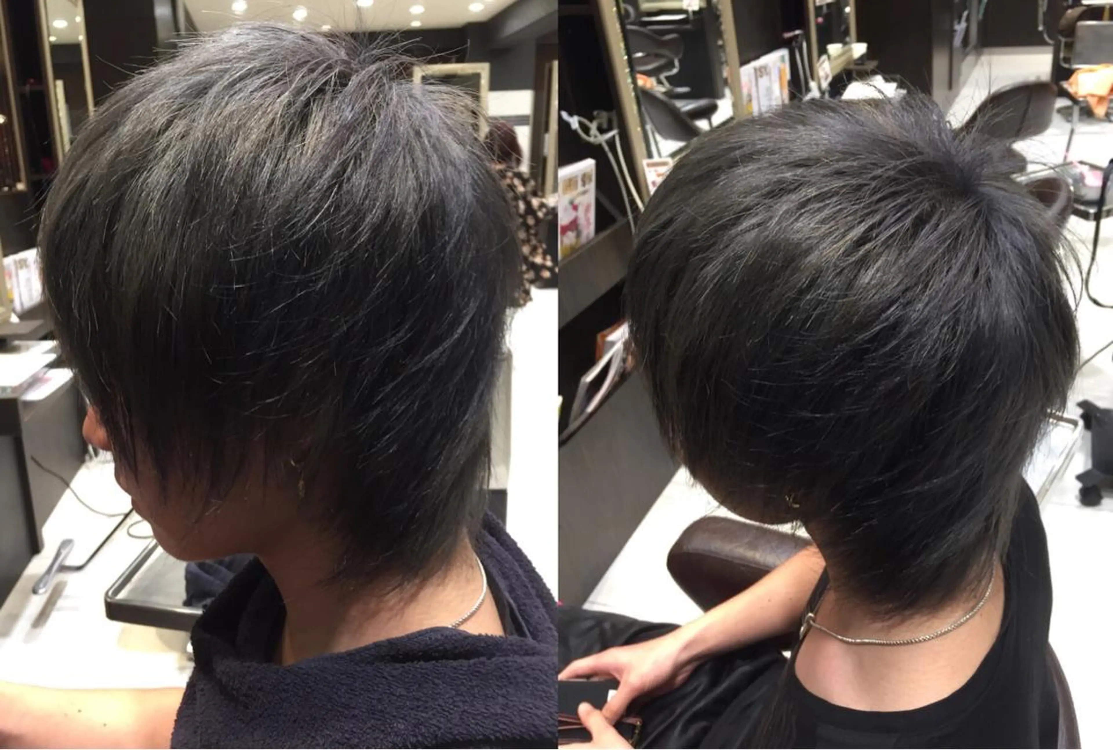 ショート カラー アッシュ yui .のヘアスタイル