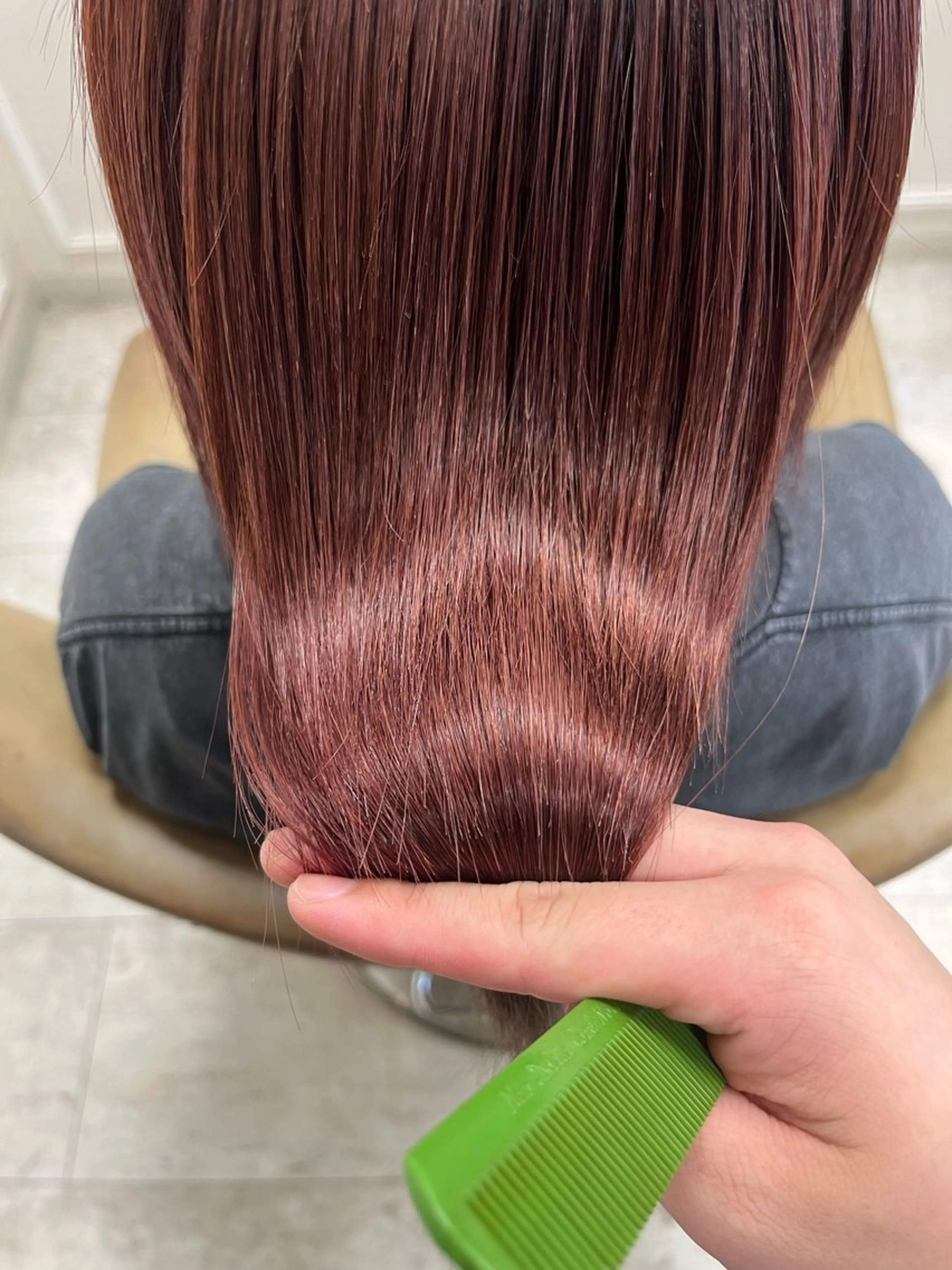 ロング カラー ブリーチ トリートメント 中村 由布紀のヘアスタイル