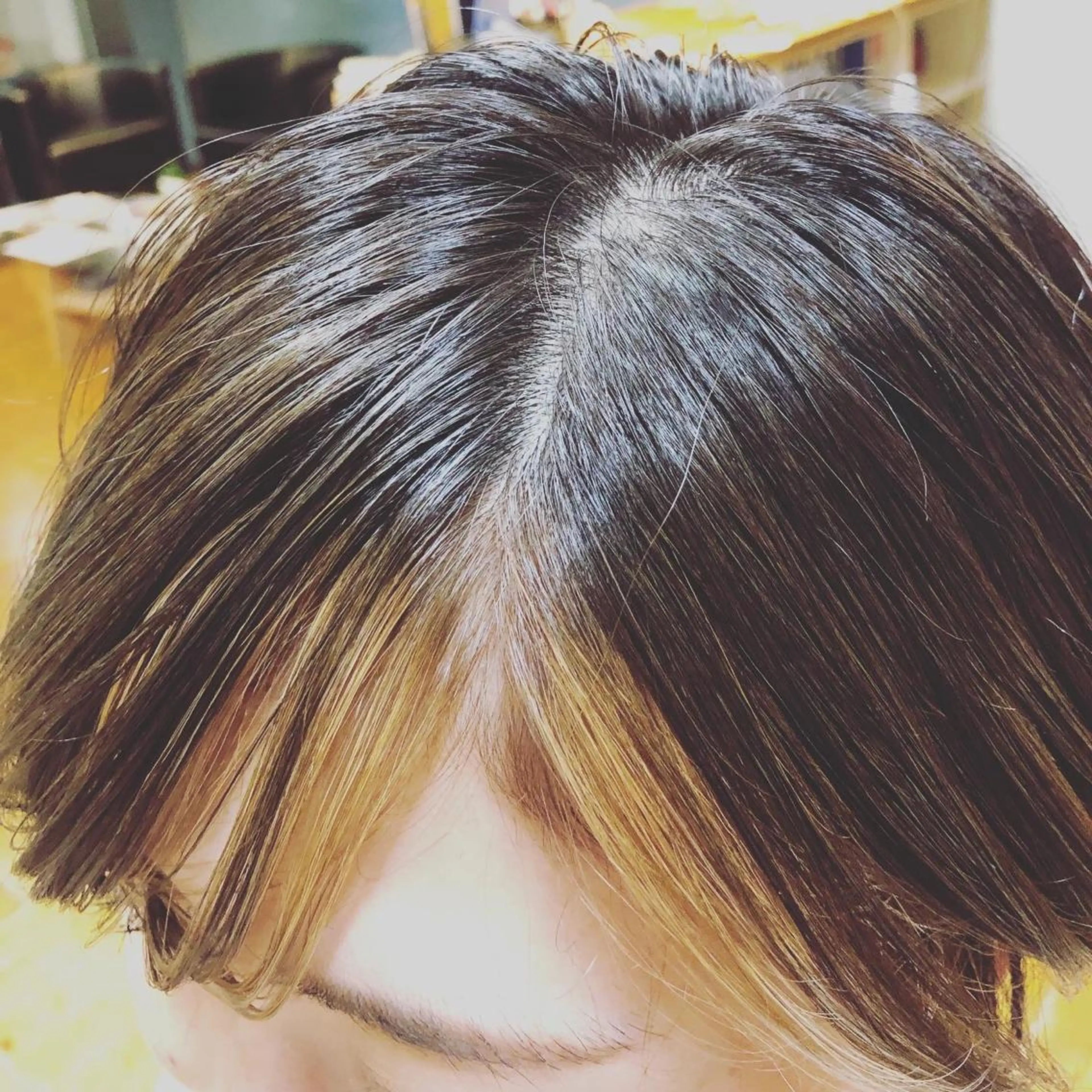 ショート ミストバング ハイライト 髪質改善 韓国風ヘア レイヤーカット 髪質改善 🐶とっくんのヘアスタイル