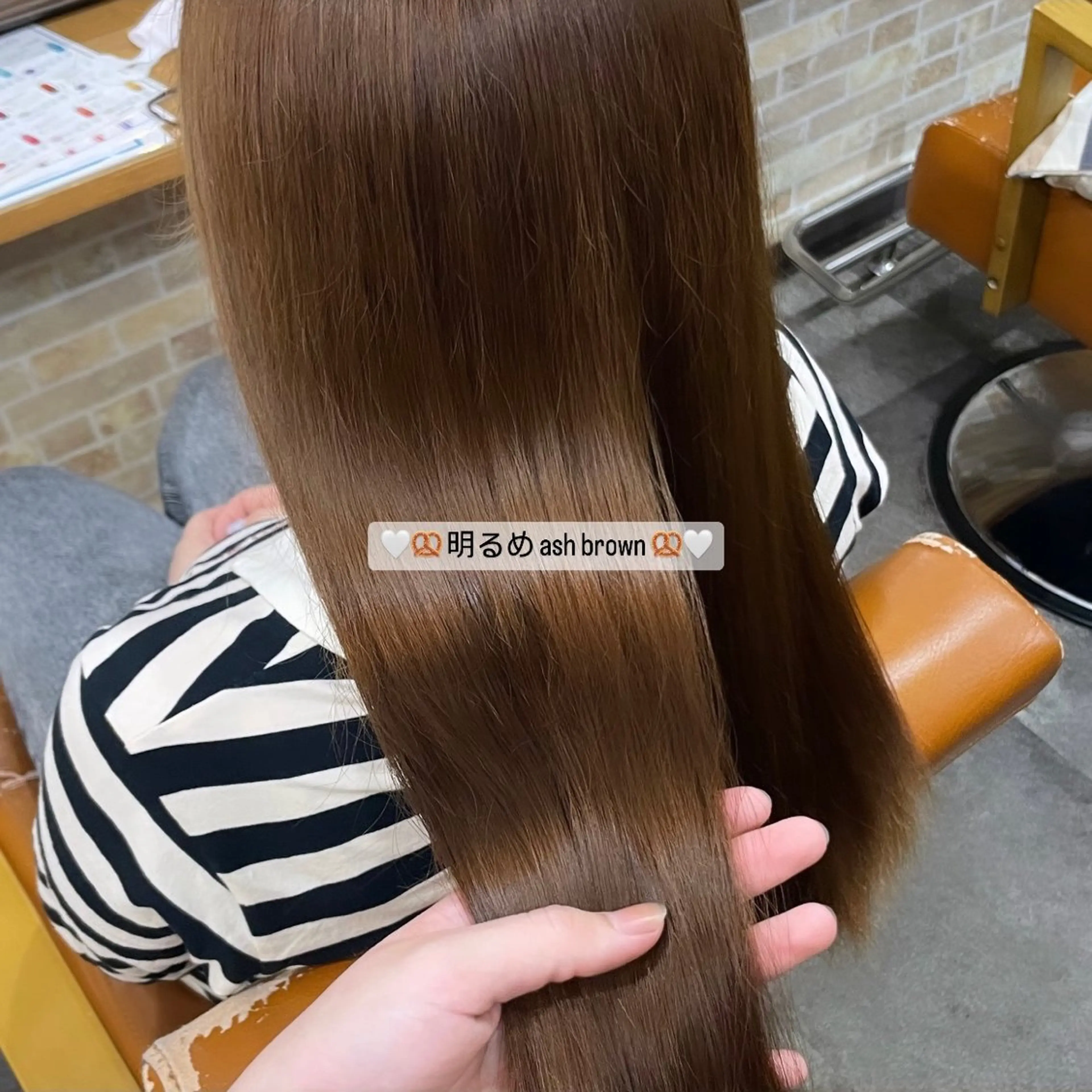 ロング カラー ヘアカラー トリートメント 𝐑𝐢𝐤𝐚 ໒꒱♡のヘアスタイル