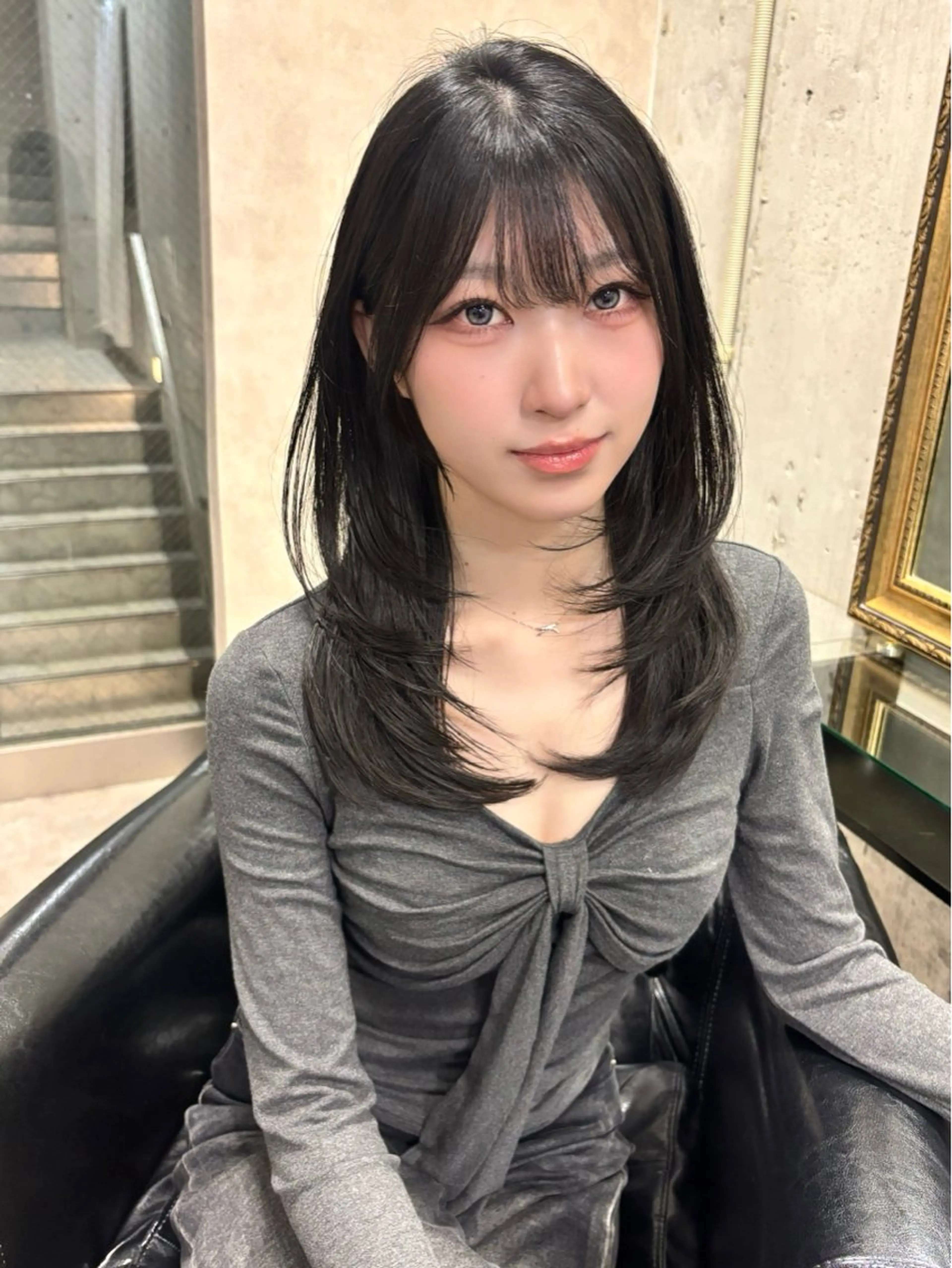セミロング カット トリートメント 🖤顔まわり 盛れヘア⟡アズサ🖤のヘアスタイル