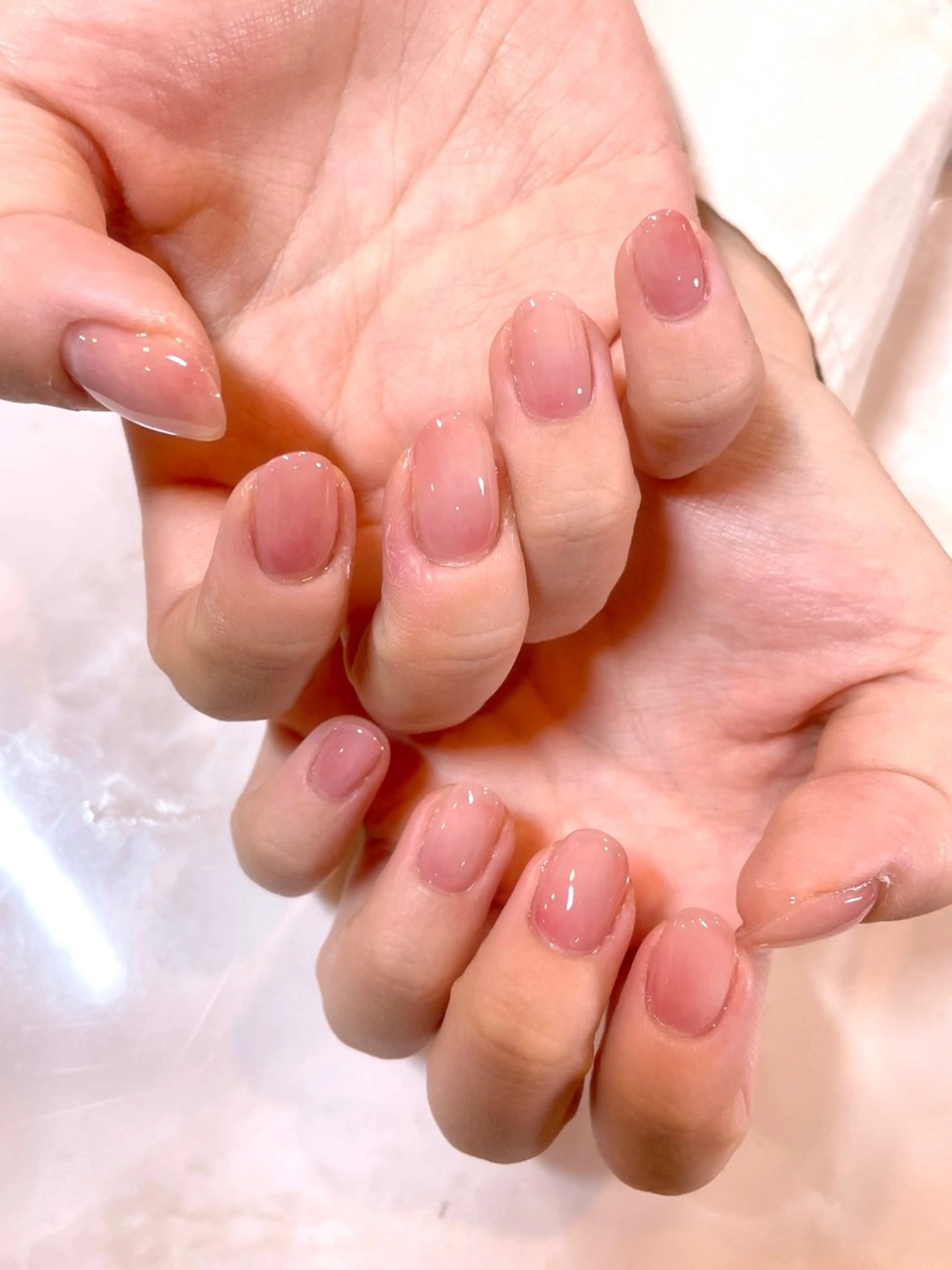 ネイル オフィスネイル ピンク シンプルネイル PRIMO<マツパ> 原宿/明治神宮前のマツエク・マツパデザイン