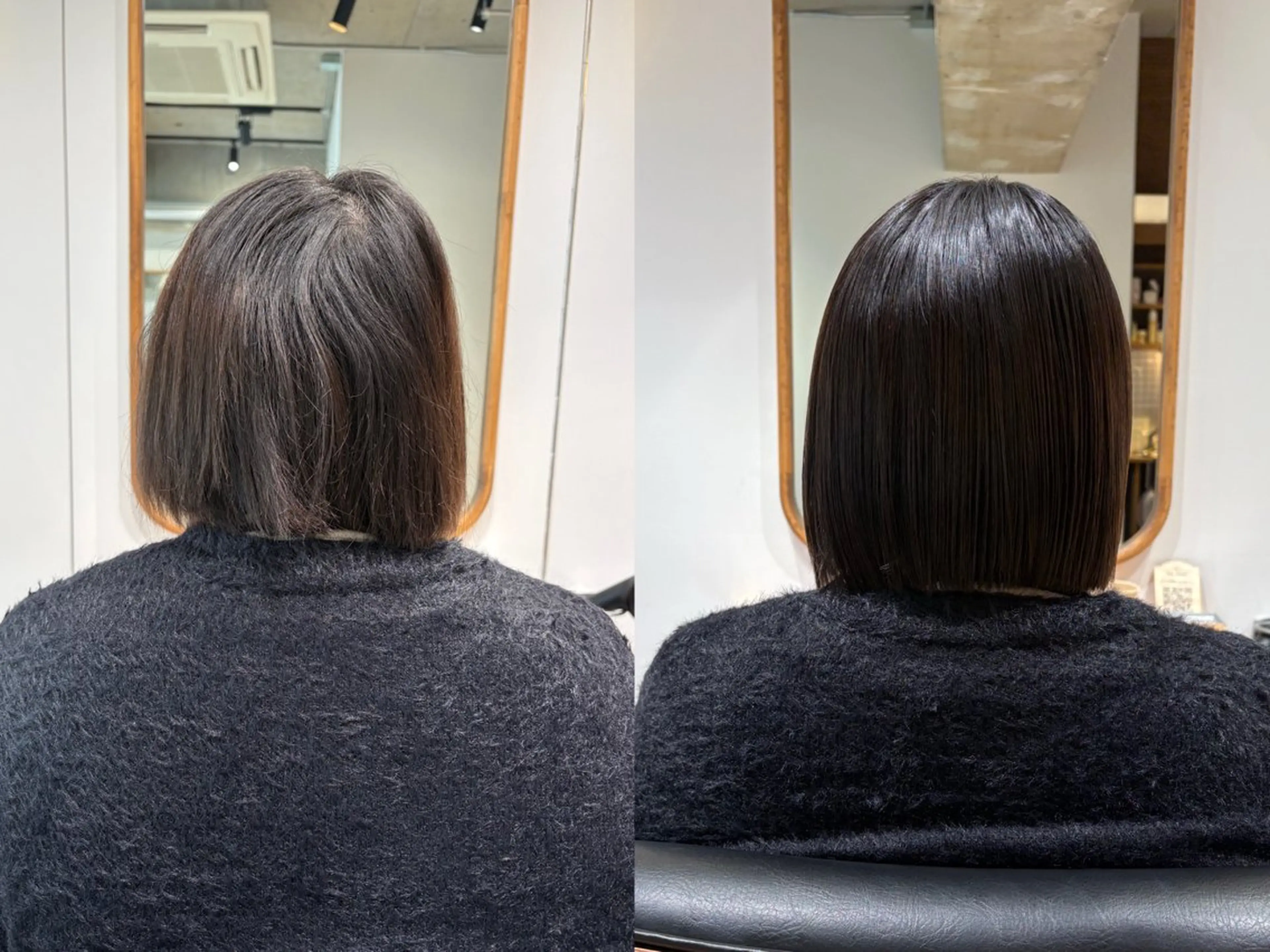 ショート パーマ 酸性ストレート ストレートパーマ 縮毛矯正 名駅/ブリーチカラー /masaki⠀のヘアスタイル