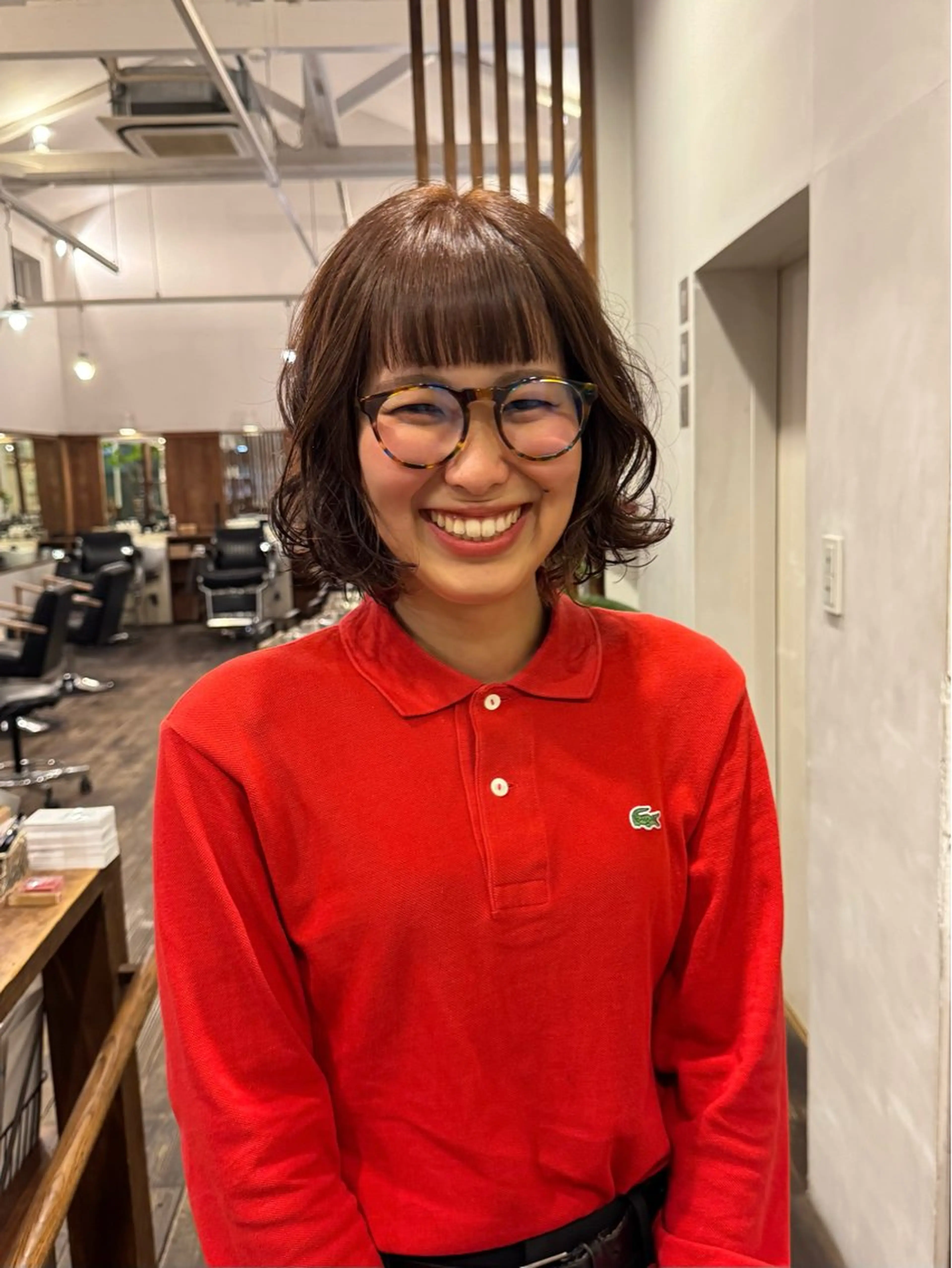 ミディアム カラー カット ヘアカラー MOK大阪梅田店 Asahiのヘアスタイル