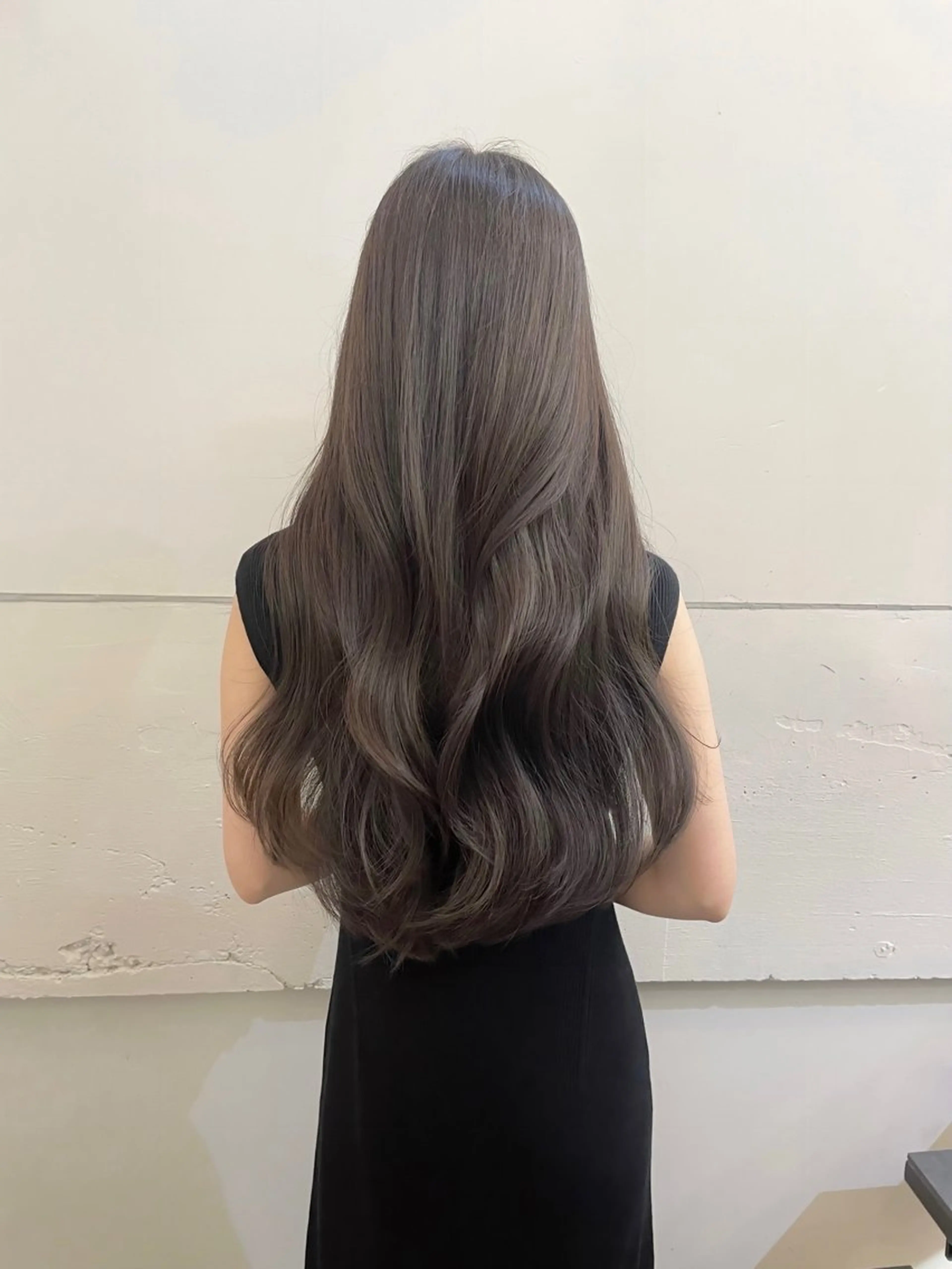 ロング カラー ベージュカラー オリーブベージュ カット ヘアカラー トリートメント 横浜/レイヤーカット /韓国ヘア/佐藤記正のヘアスタイル