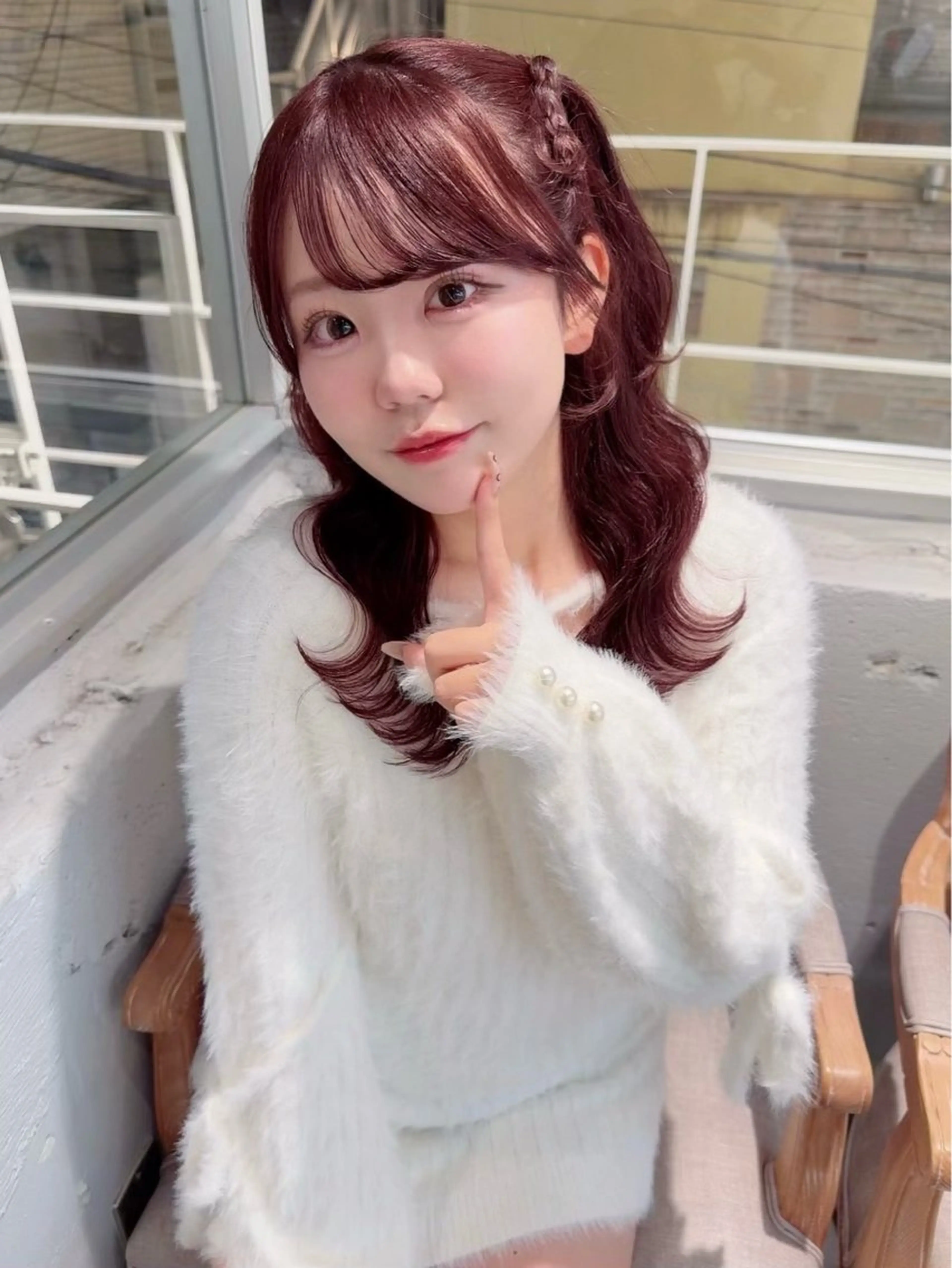 セミロング カラー 透明感カラー 💞みどりのヘアスタイル