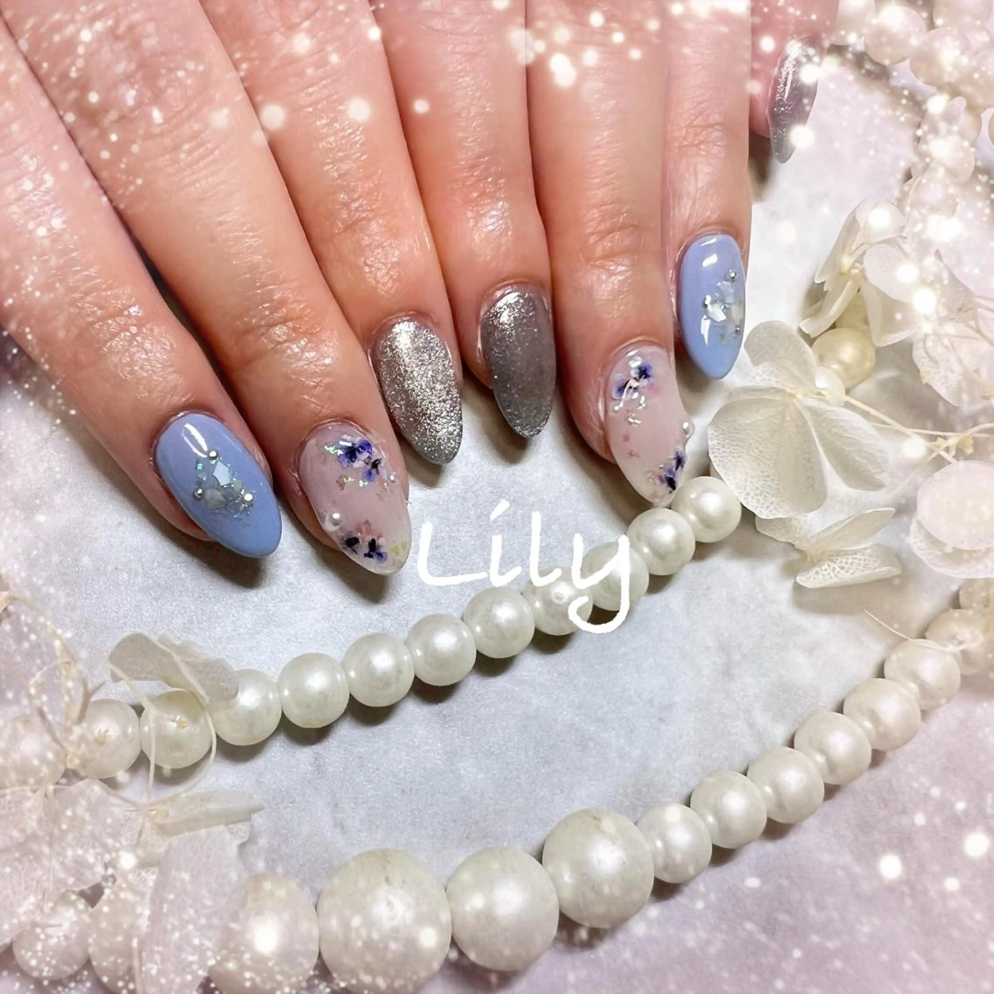 ネイル ハンドネイル Lily*nail 🌻Mii🌻のネイルデザイン