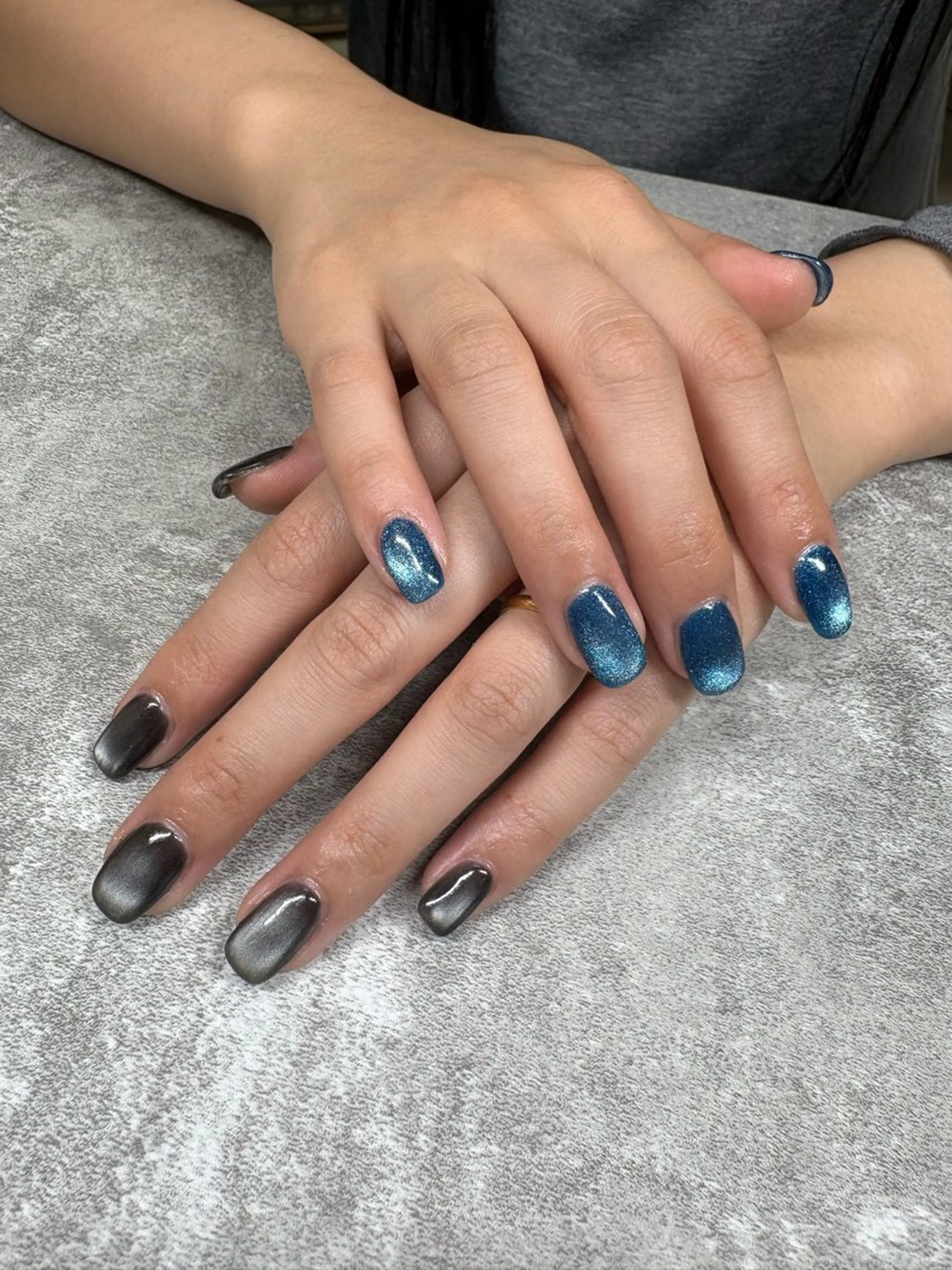 ネイル オーロラネイル ボルドー クリアネイル フラッシュネイル フットネイル ハンドネイル パラジェルフィルイン マグネット/倉持のネイルデザイン