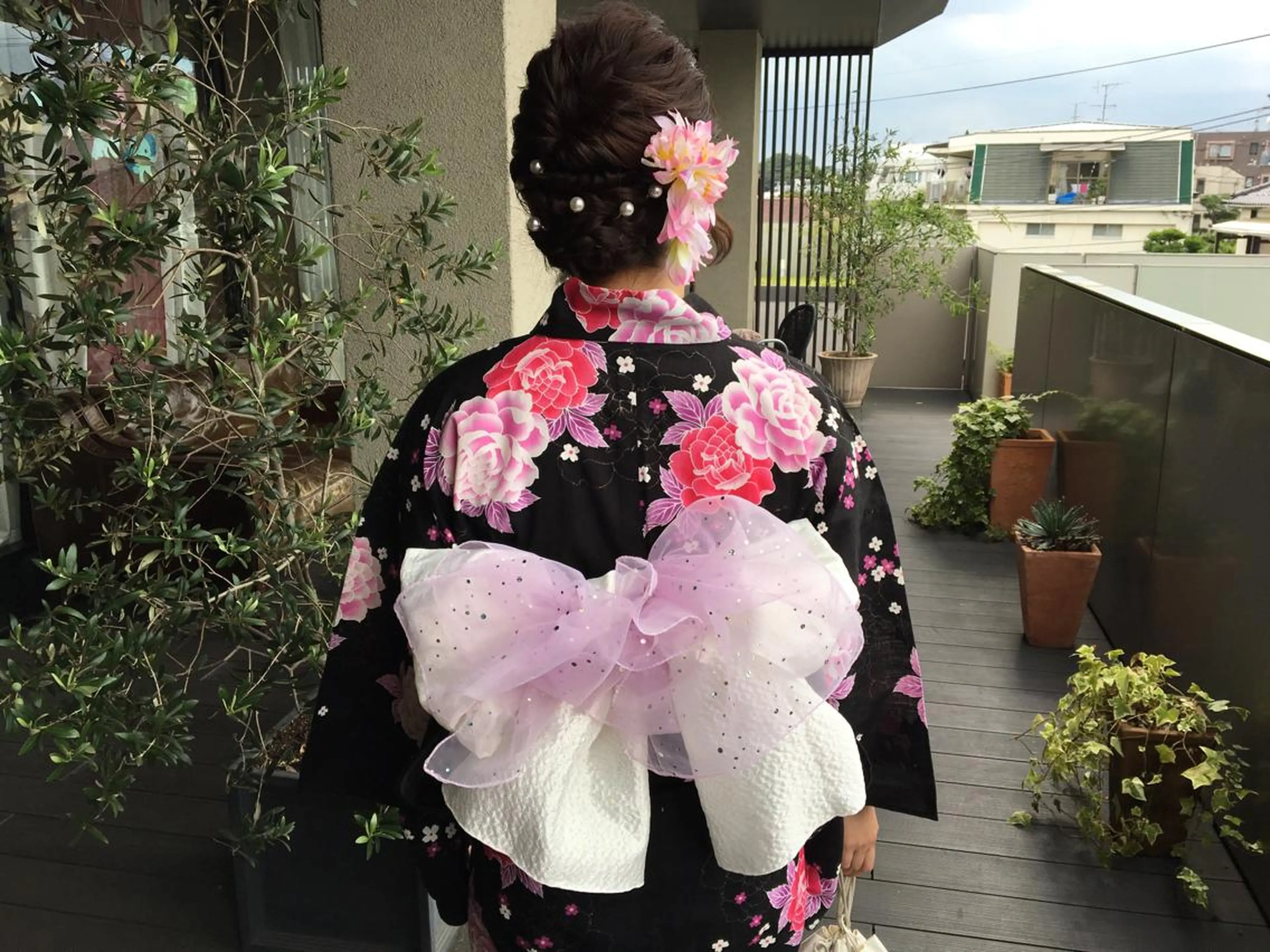 ヘアアレンジ 浴衣 ぱつっとボブ/ 小野あかねのヘアスタイル