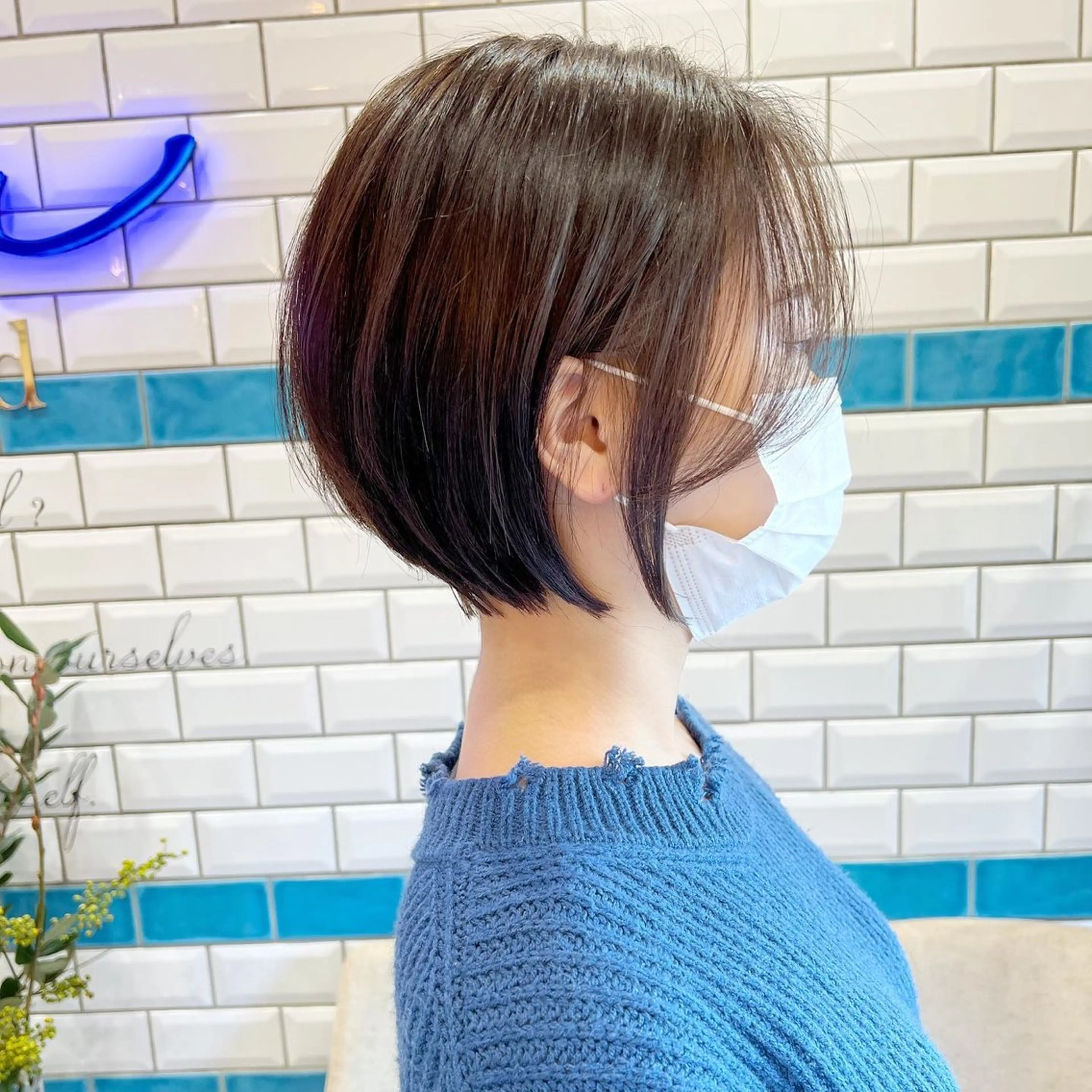 ショート カラー パーマ ショートヘア 絶対垢抜けレイヤー/ 透明感カラーリョウヤのヘアスタイル