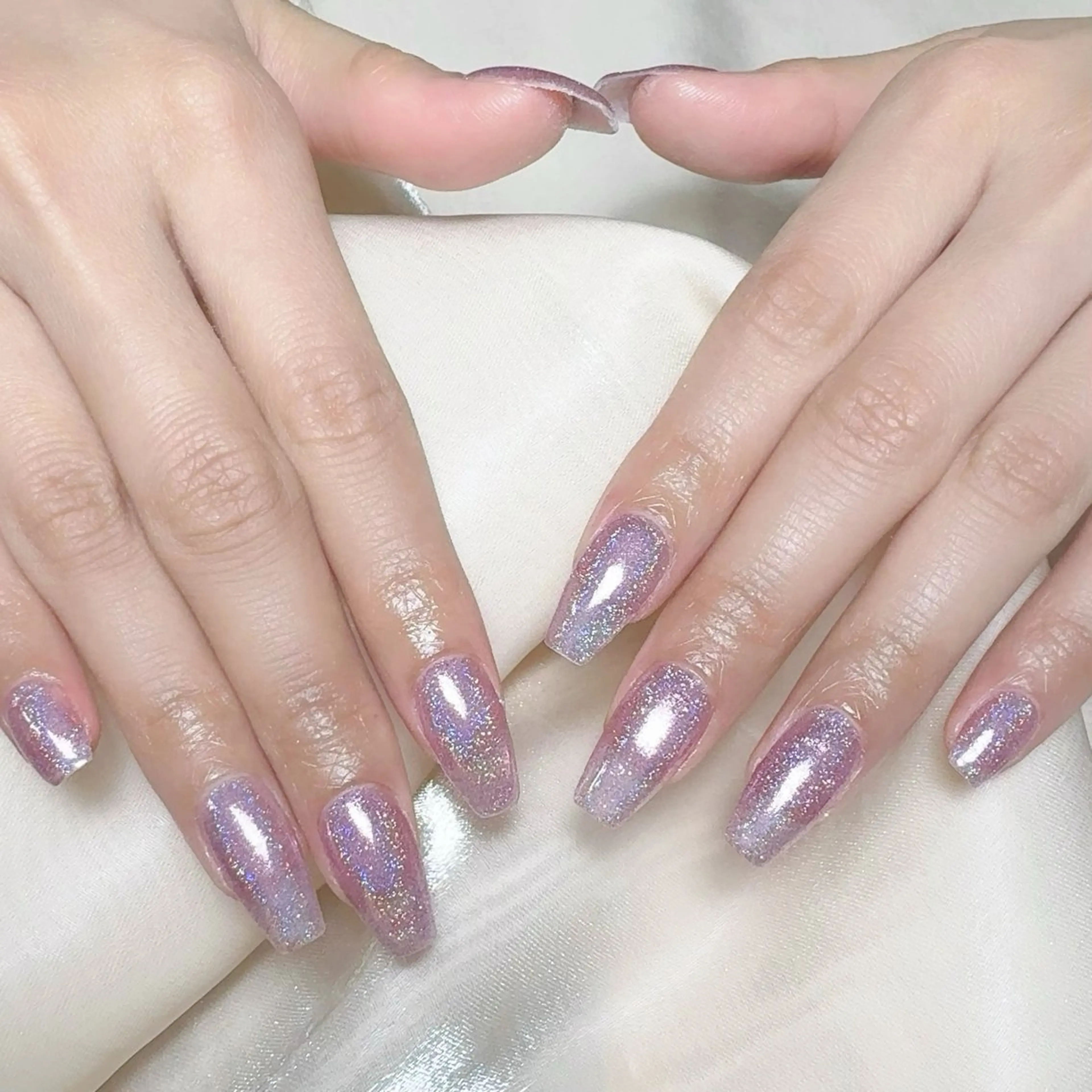 メンズ ネイル メンズ韓国風 アートネイル オーロラネイル ガーリー キラキラネイル ハンドネイル Nail salon 木にいるのネイルデザイン