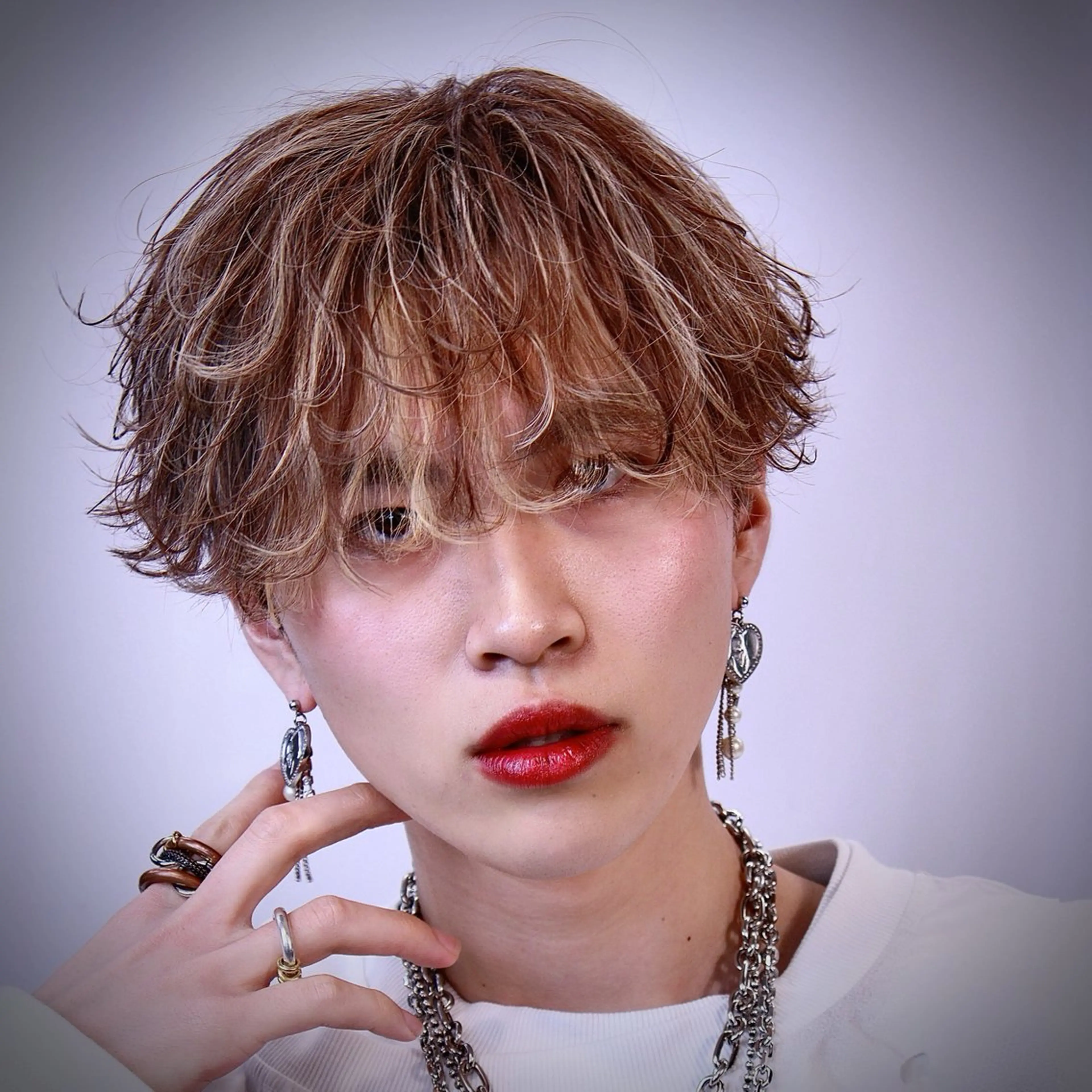 カラー メンズ カット ヘアカラー パーマ ‎🤍モテ/メンズ KEISHO🩶のヘアスタイル