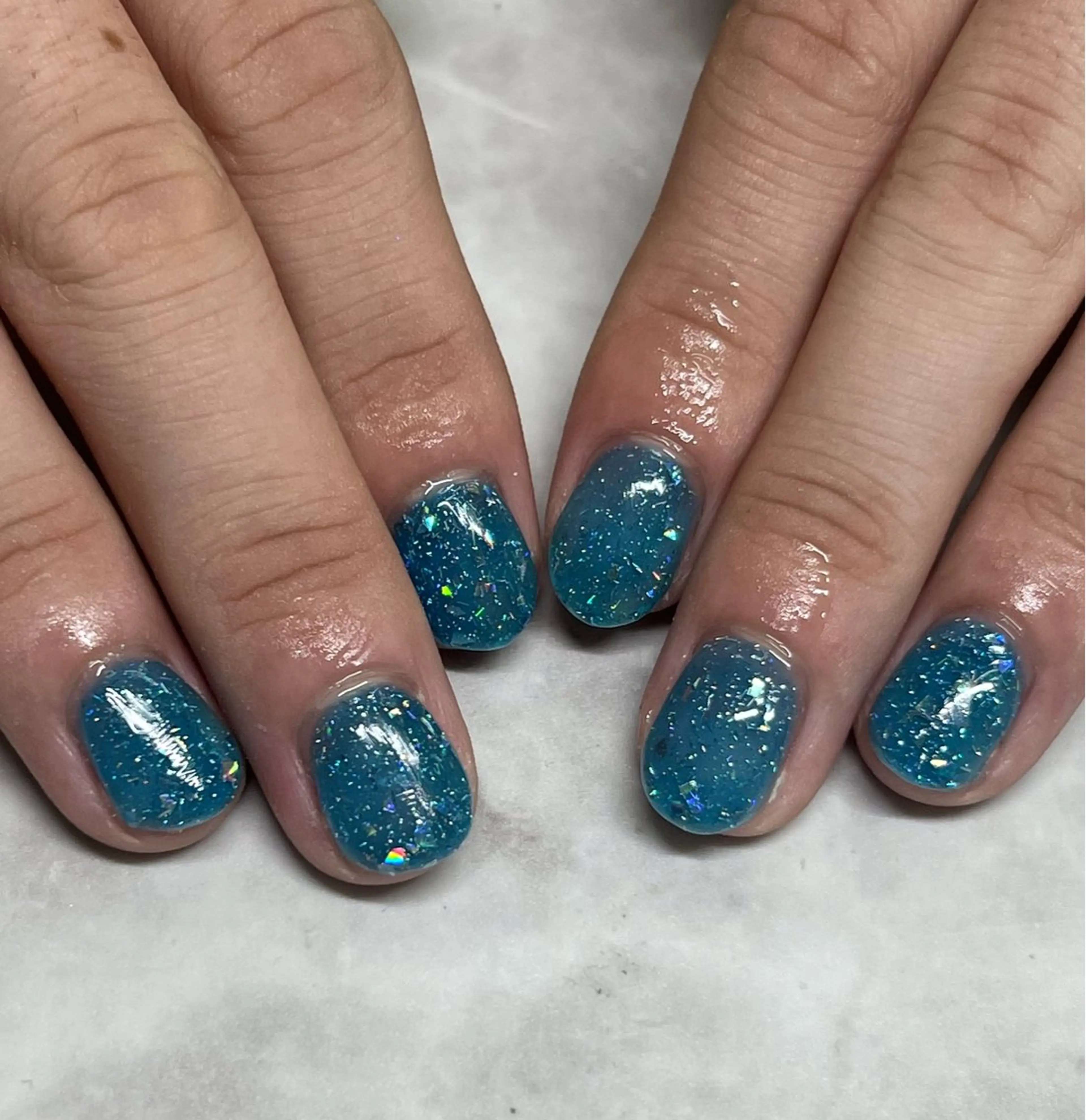 ネイル ブルー ハンドネイル Bianca Yoshidaのネイルデザイン