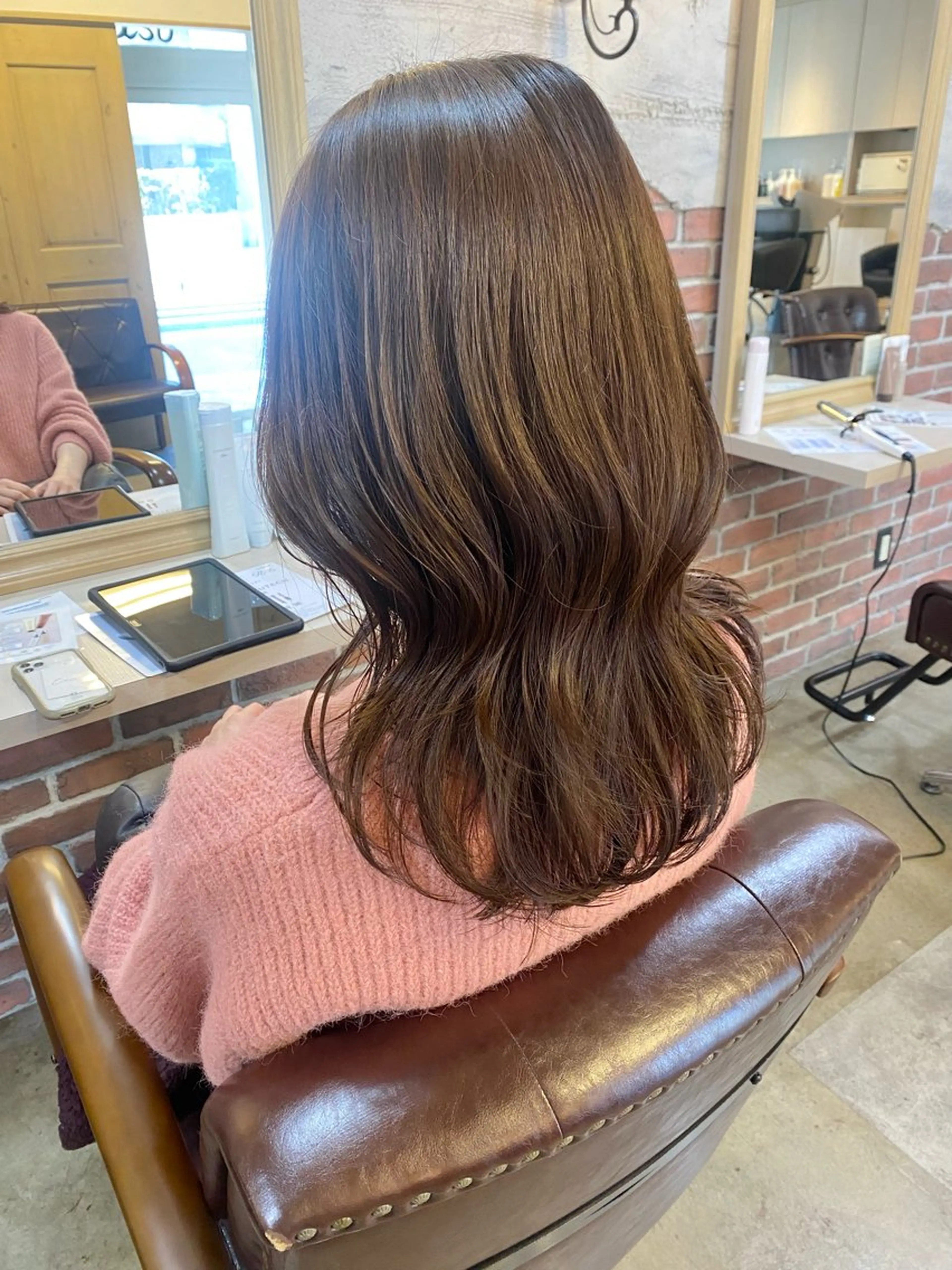 ロング カラー くびれヘア レイヤーカット/ 根本瑠実のヘアスタイル