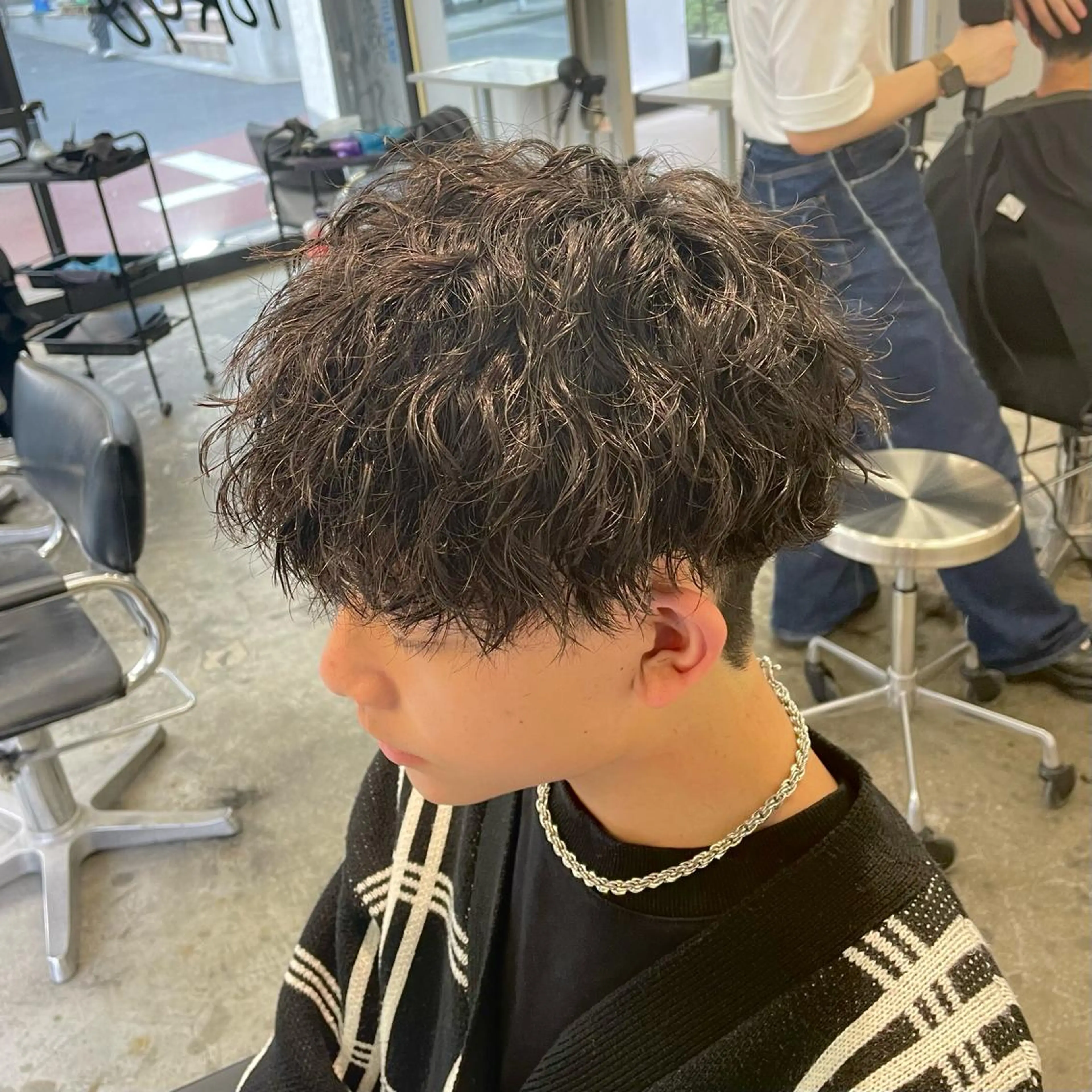 ショート パーマ メンズ カット パーマ メンズ特化美容師/ 藤戸 椋のヘアスタイル