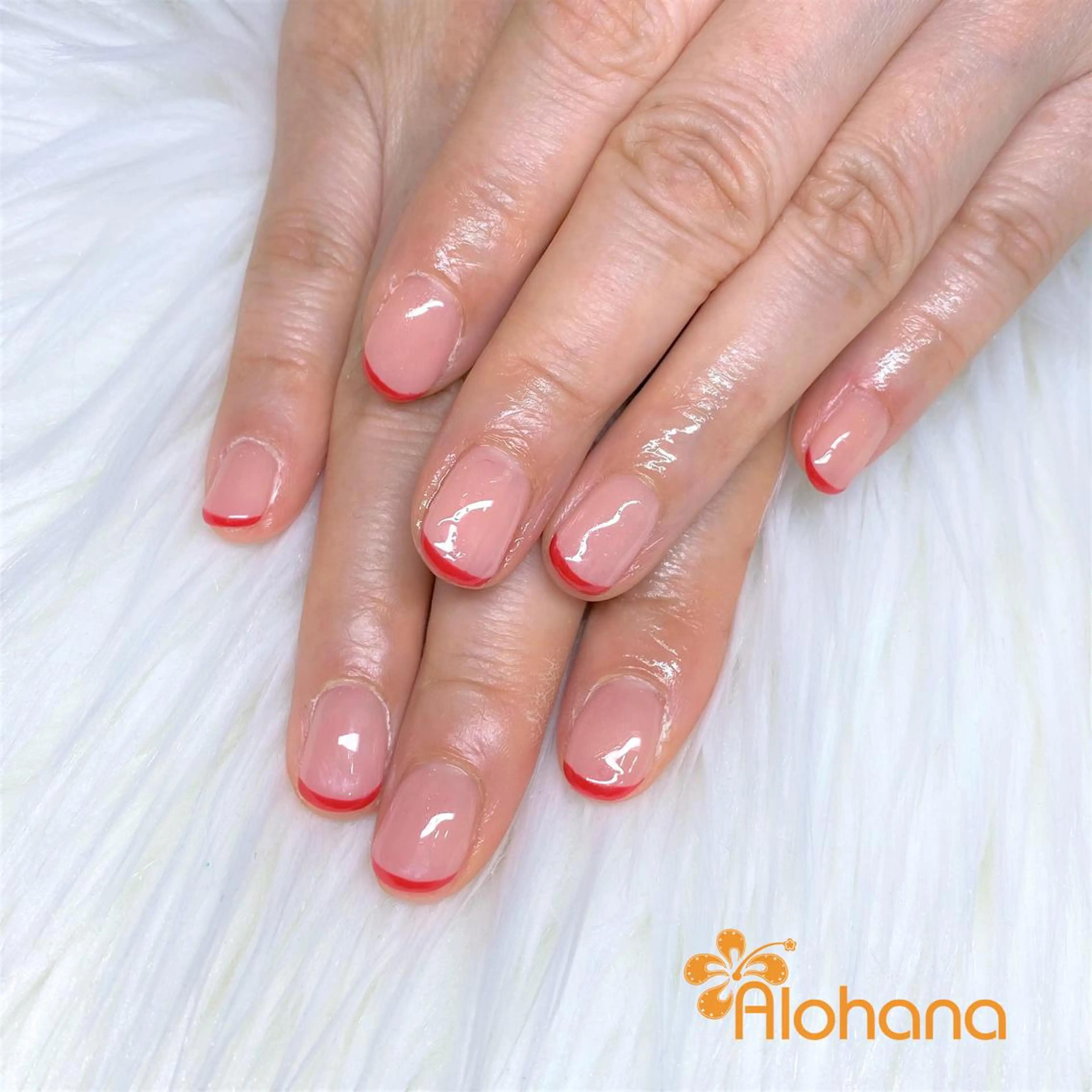 ネイル フレンチネイル ハンドネイル Alohana Minaのネイルデザイン