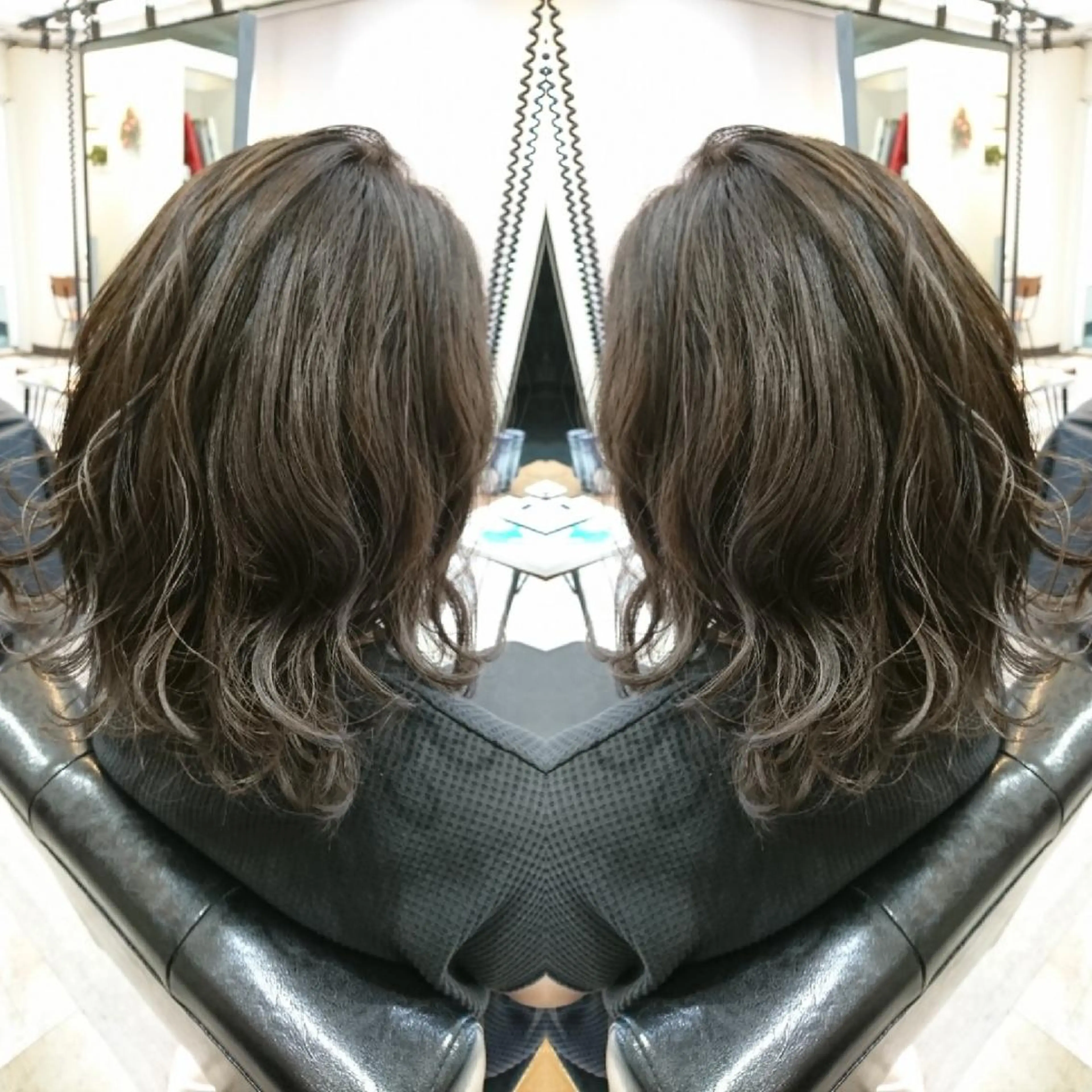 カラー ヘアアレンジ セミロング イルミナカラー トリートメント カット ヘアカラー トリートメント ACROあべの店所属・艶カラー/インナー /グラデ/大西小百合のヘアスタイル