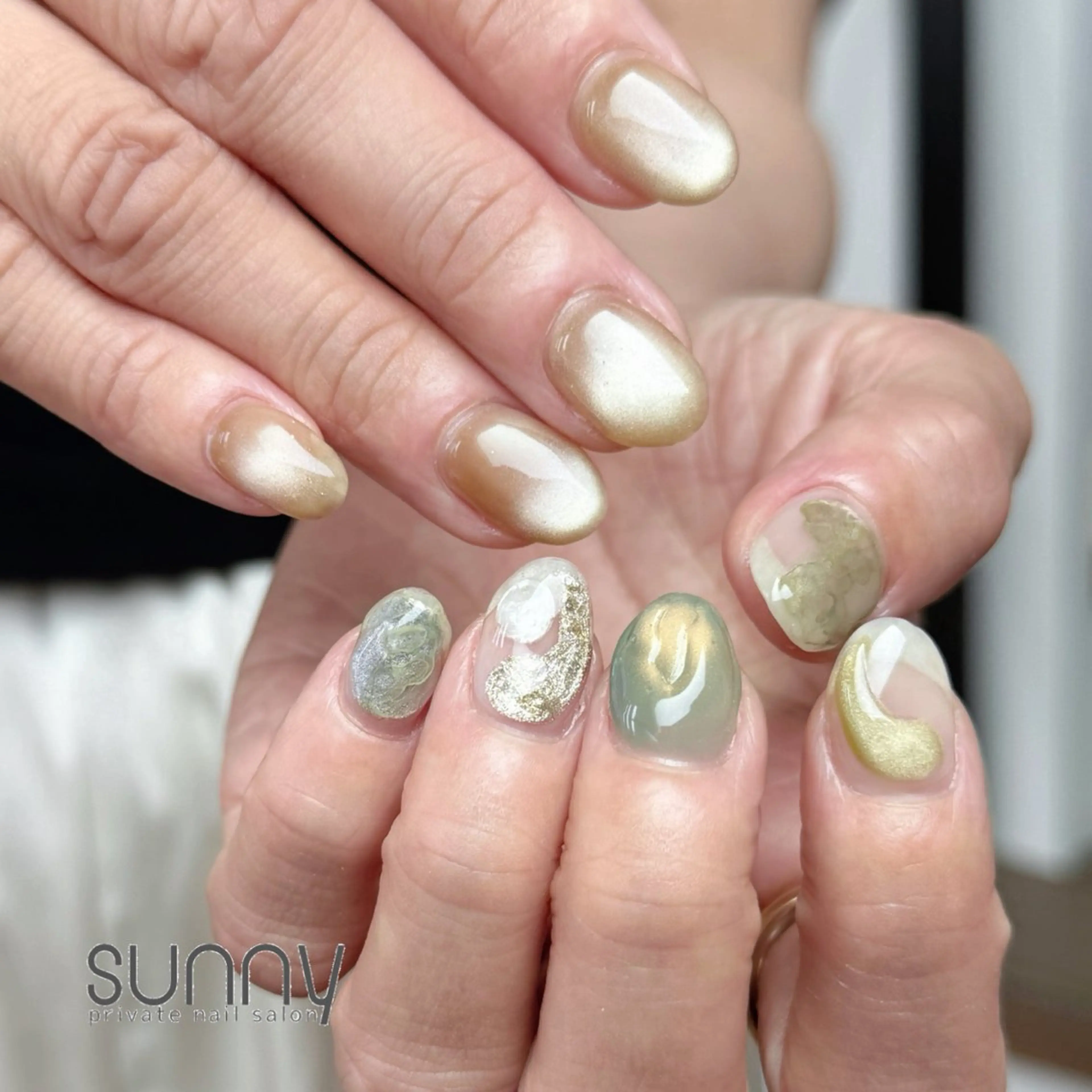ネイル アートネイル マグネットネイル sunny nailのネイルデザイン