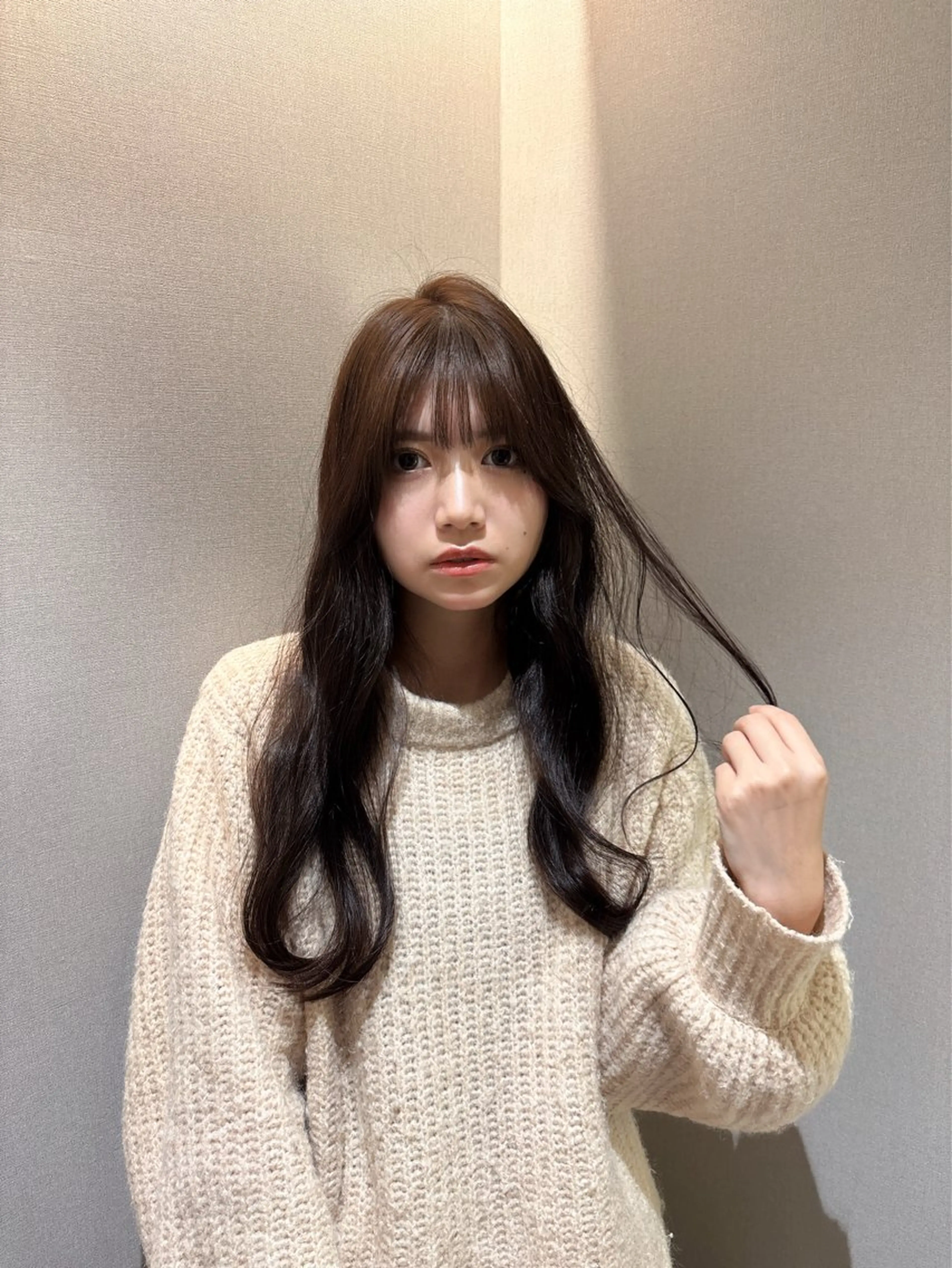 ロング カラー ベージュカラー 髪質改善カラー ブラウン🤎YUMEのヘアスタイル